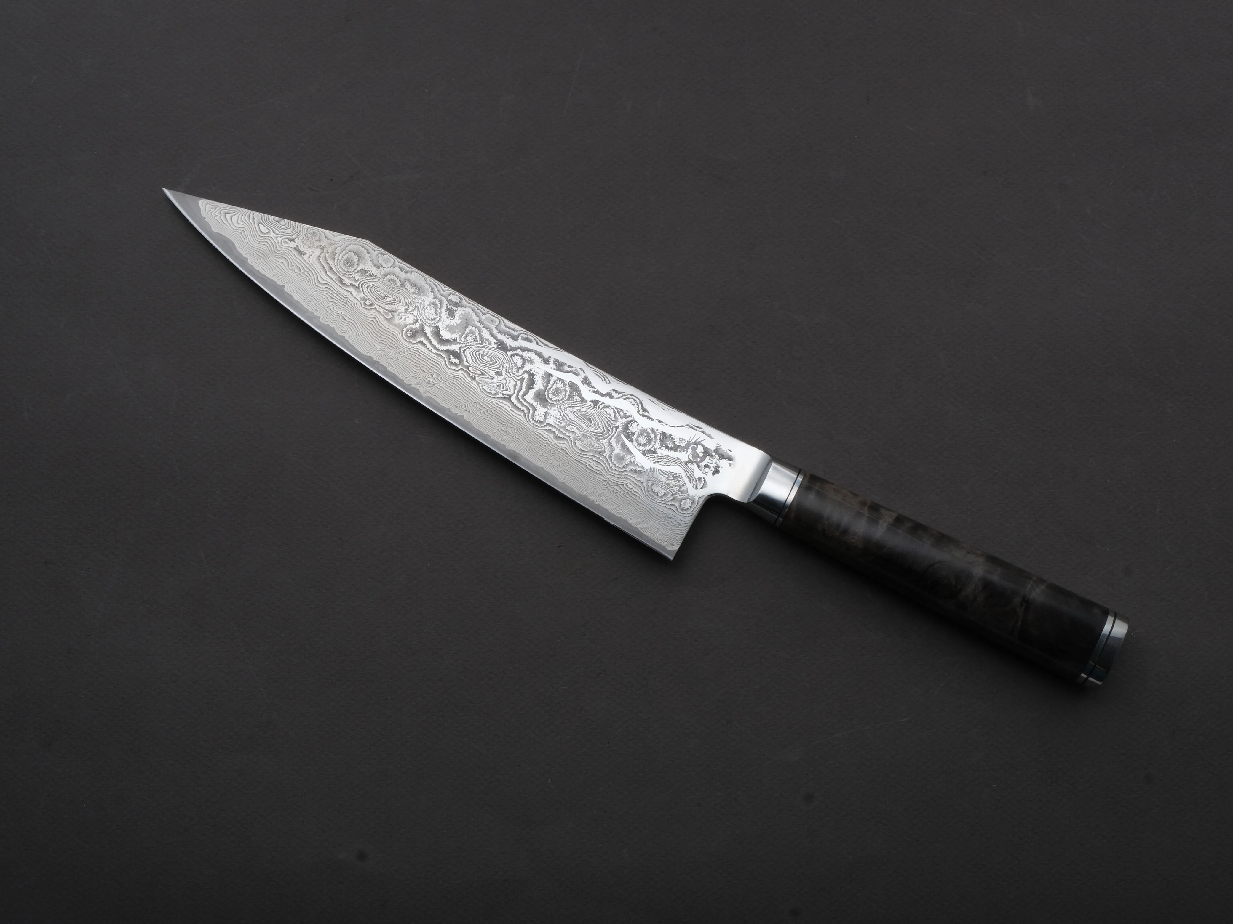 Ryusen - OUKOKURYU MT - SG2 - Damascus - Gyuto - 210mm - Poplar Hybrid Handle - Image 2