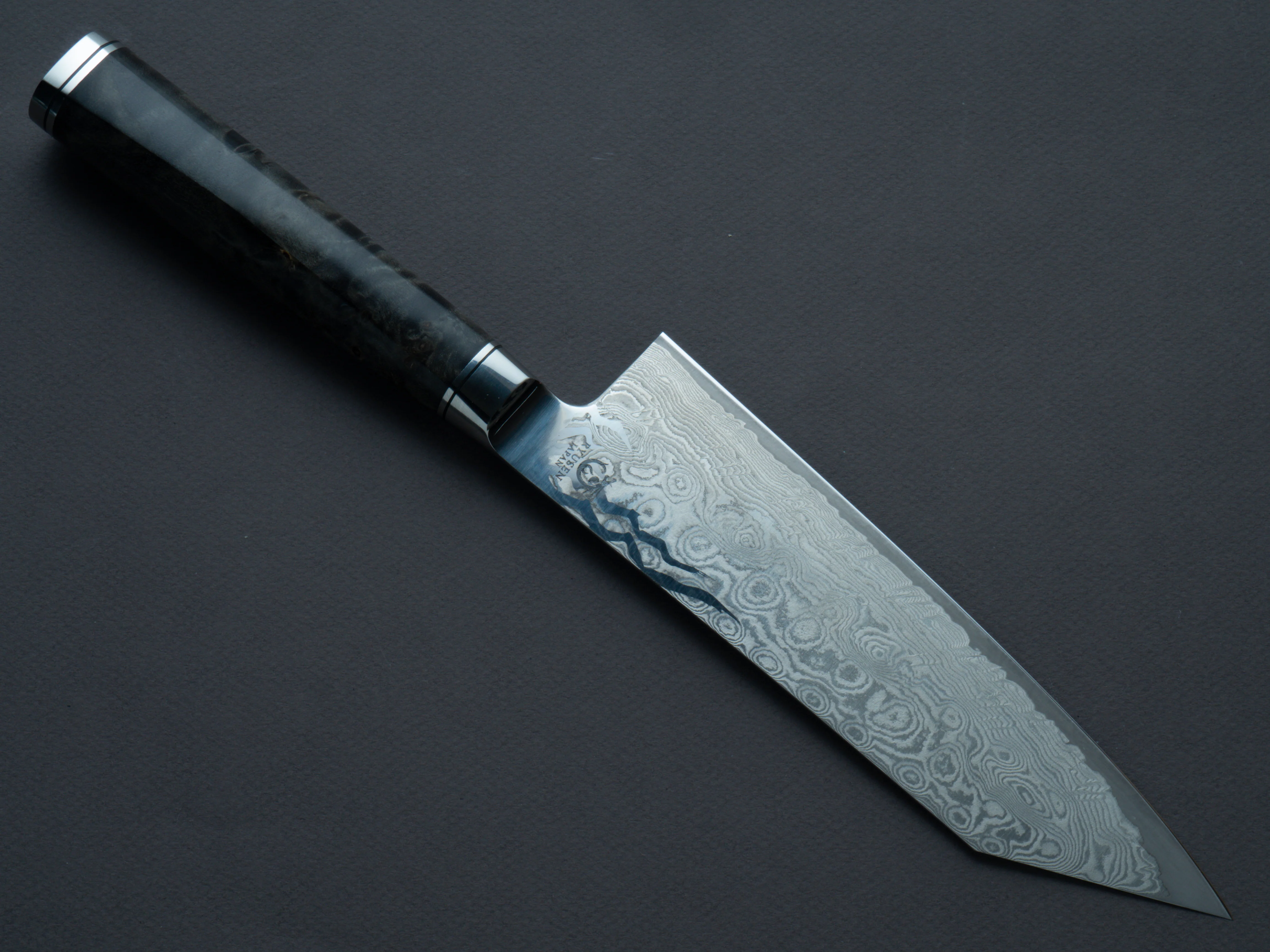 Ryusen - Oukokuryu - SG2 - Damascus - Bunka - 175mm - Stabilized Poplar Handle - Image 2
