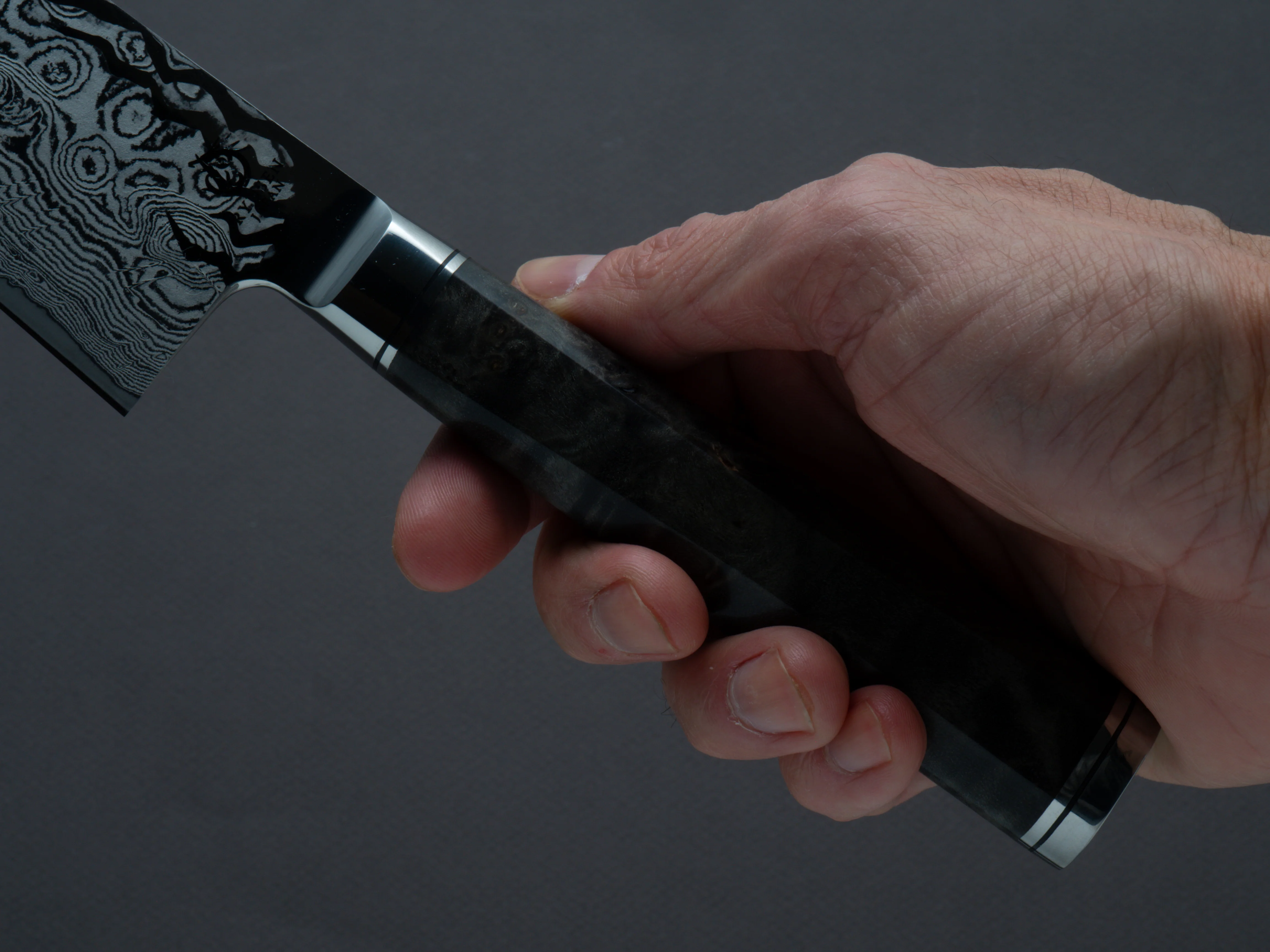 Ryusen - Oukokuryu - SG2 - Damascus - Bunka - 175mm - Stabilized Poplar Handle - Image 5