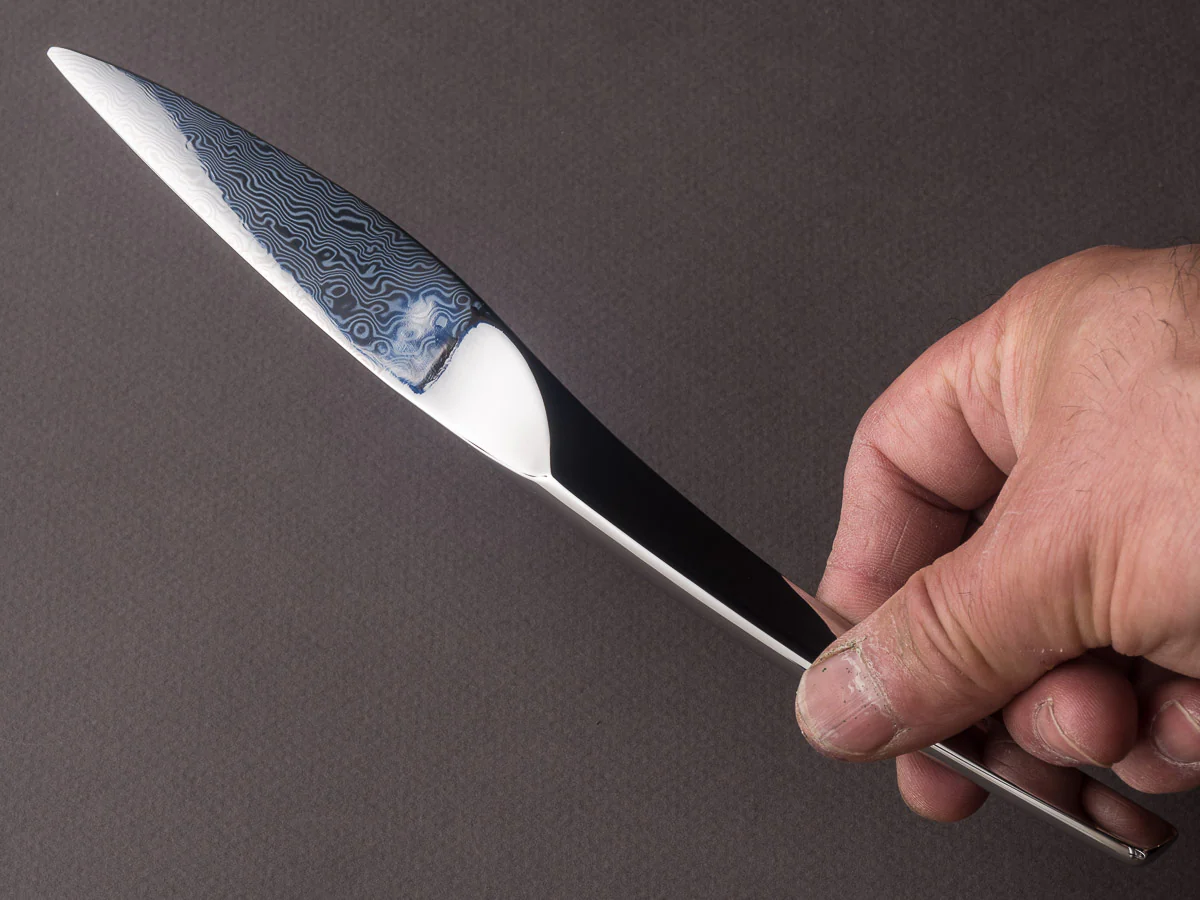 Ryusen - Graceline - Single Bevel Steak Knife - Damascus Table Knife - Single Bevel - SK08 - Image 7