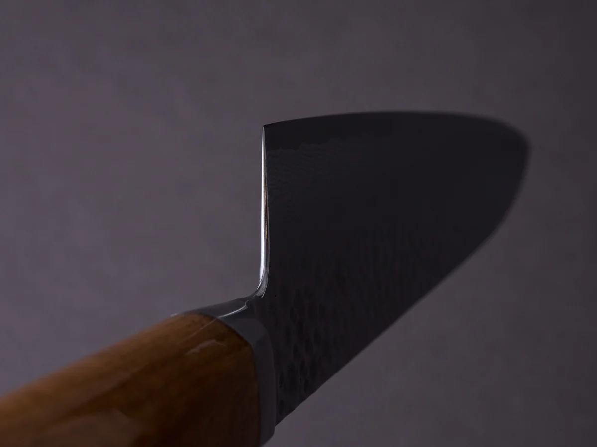 RYUSEN - TANGANRYU - VG10 Tsuchime Damascus - 240mm Gyuto - Maple Hybrid Handle - Image 10