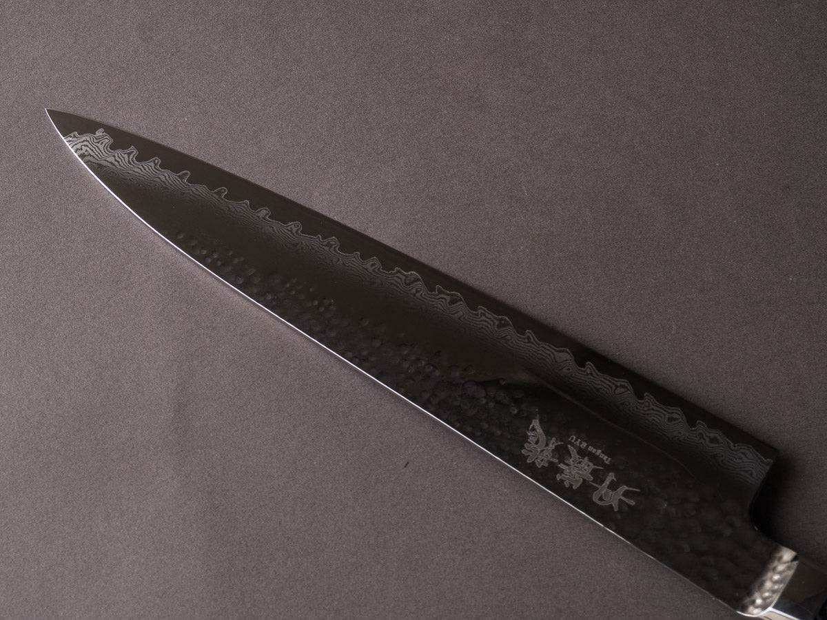 RYUSEN - TANGANRYU -  VG10 Tsuchime Damascus - Gyuto - 240mm - Micarta Hybrid Handle - Image 3