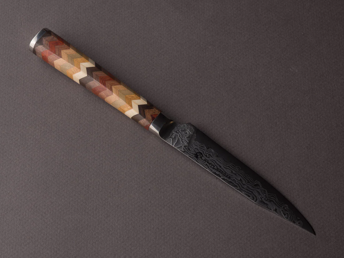 Ryusen - YOSEGI SK06 Yabane Special - SG2 Damascus - 100mm Utility - 8 Wood Handle