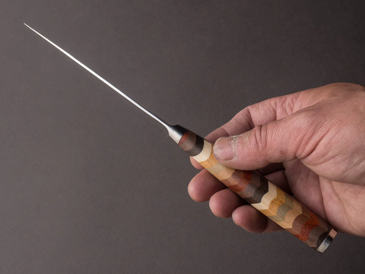 Ryusen - YOSEGI SK06 Yabane Special - SG2 Damascus - 100mm Utility - 8 Wood Handle - Image 7