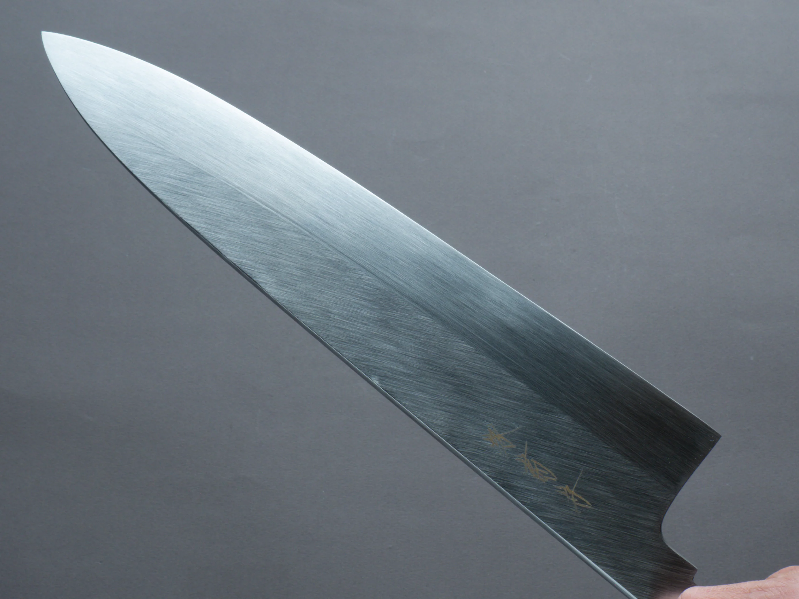 Sakai Kikumori - Strata Custom - MagnaCut - Kido w/ Gold Zogan - 270mm Gyuto - Signed Tang - No Handle - Image 4