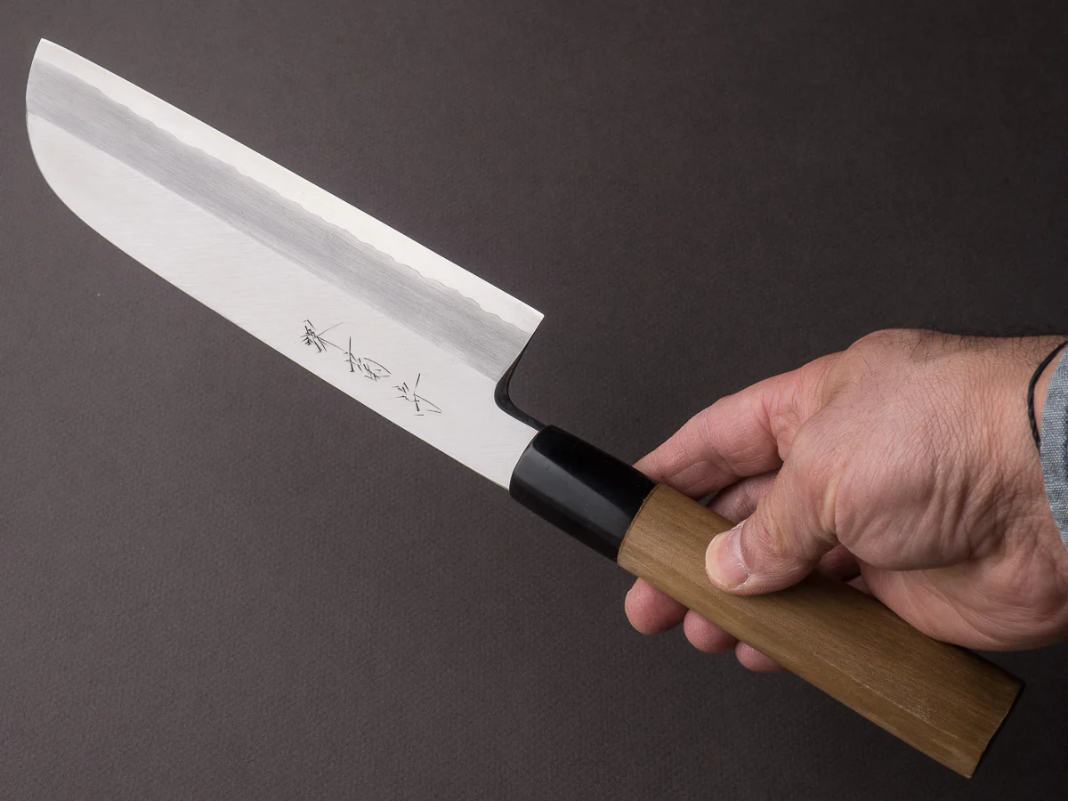 Sakai Kikumori - Ginsan - 180mm Kamagata Usuba - Magnolia Handle - Saya - Image 5