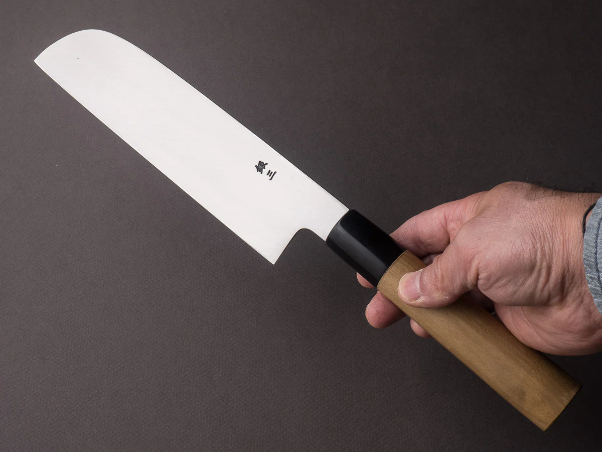 Sakai Kikumori - Ginsan - 180mm Kamagata Usuba - Magnolia Handle - Saya - Image 6