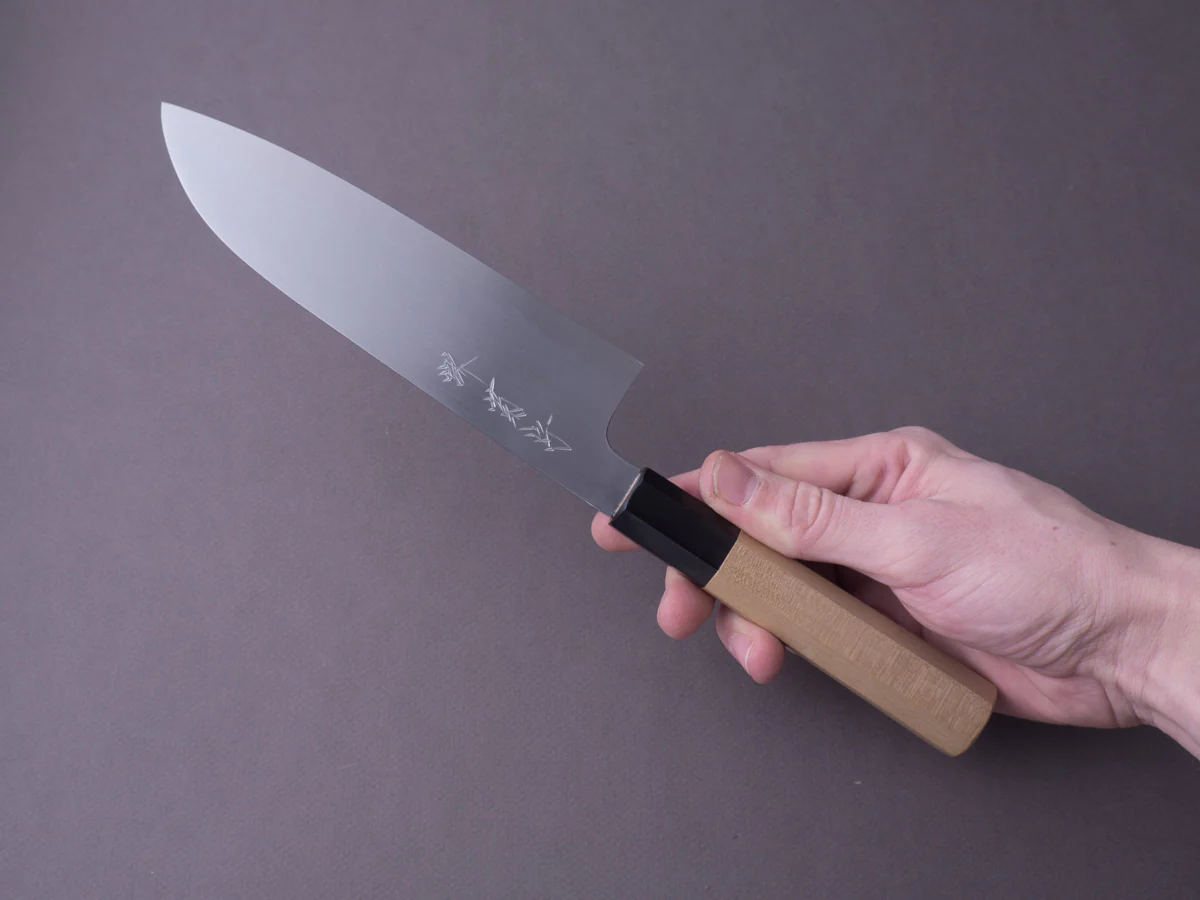 Sakai Kikumori - Gokujyo - White #2 - Santoku - 180mm - Magnolia Handle - Image 6