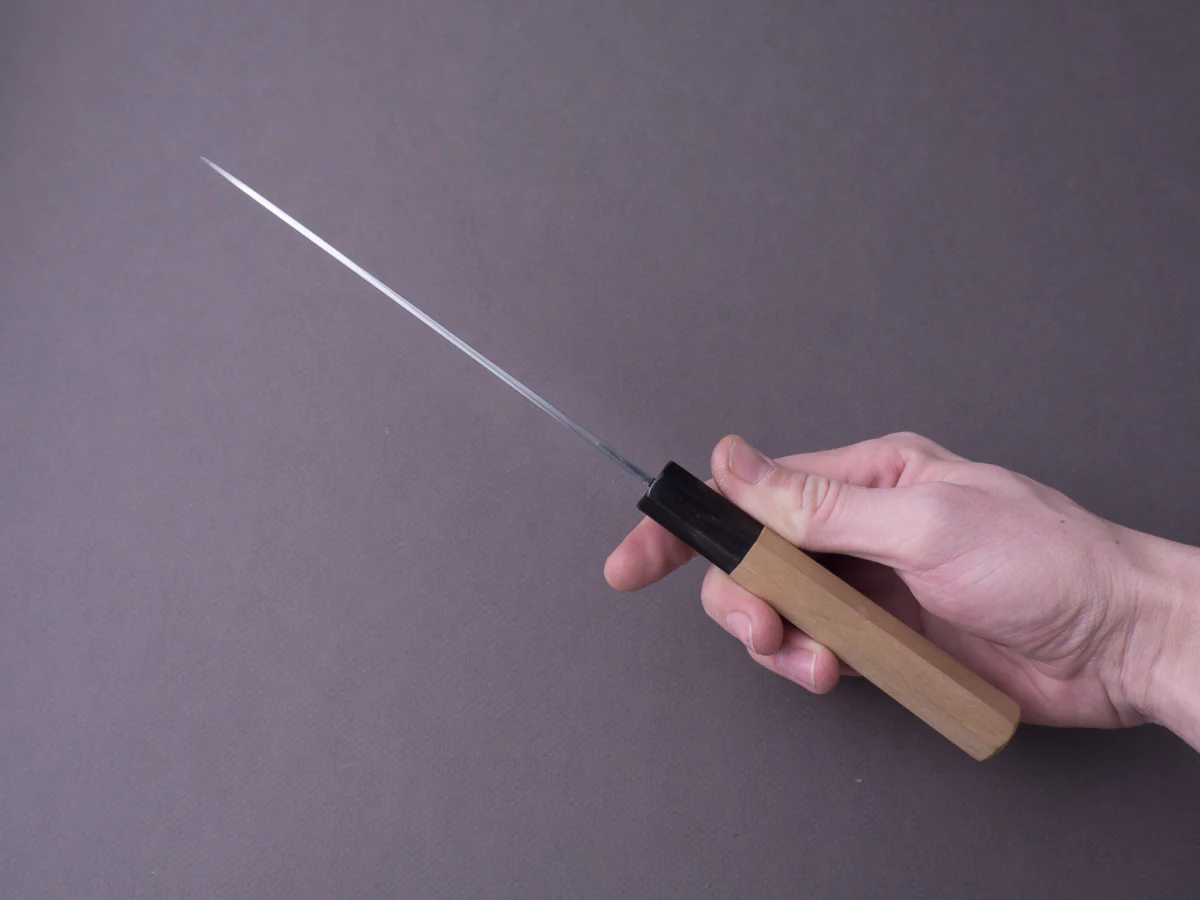 Sakai Kikumori - Gokujyo - White #2 - Santoku - 180mm - Magnolia Handle - Image 7