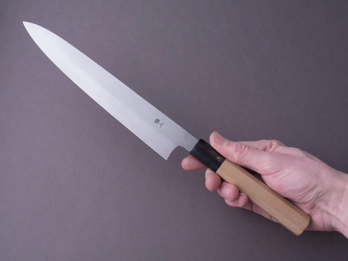 Sakai Kikumori - Gokujyo - White #2 - Sujihiki - 240mm - Magnolia Handle - Image 4