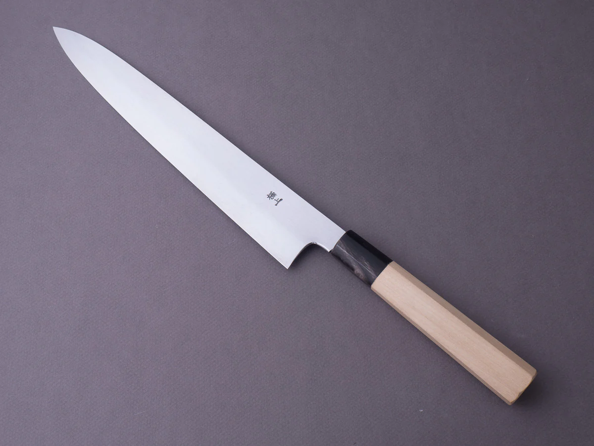 Sakai Kikumori - Gokujyo - White #2 - Sujihiki - 270mm - Magnolia Handle - Image 10