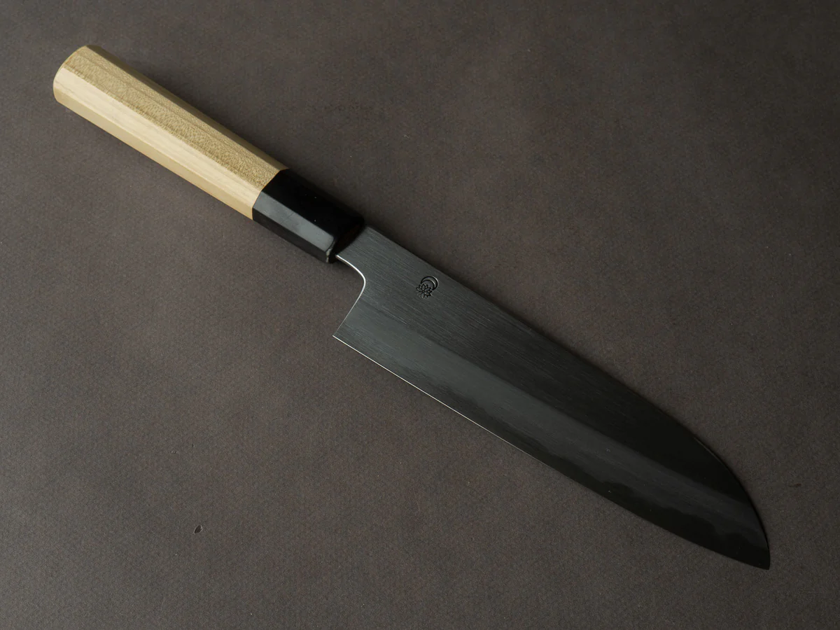 Sakai Kikumori - Kikuzuki Kasumi - White #2 - 180mm Santoku - Ho Wood Handle