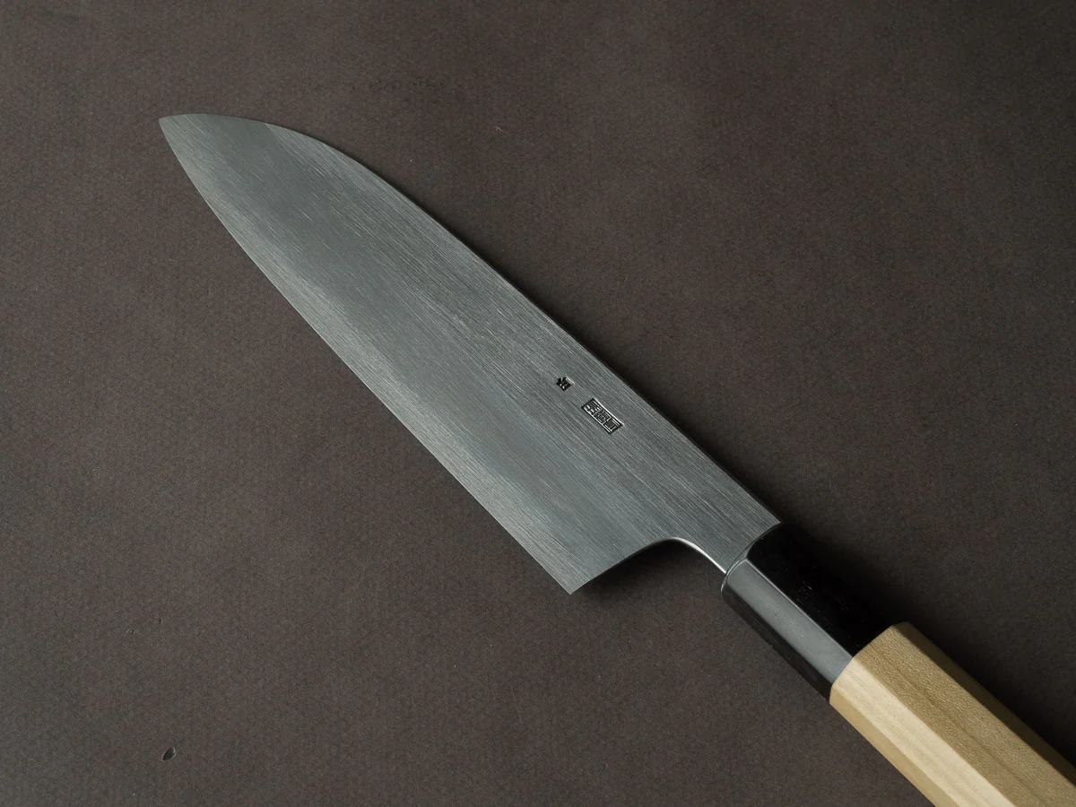 Sakai Kikumori - Kikuzuki Kasumi - White #2 - 180mm Santoku - Ho Wood Handle - Image 3