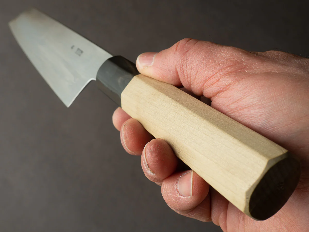 Sakai Kikumori - Kikuzuki Kasumi - White #2 - 210mm Kiritsuke Gyuto - Ho Wood Handle - Image 9