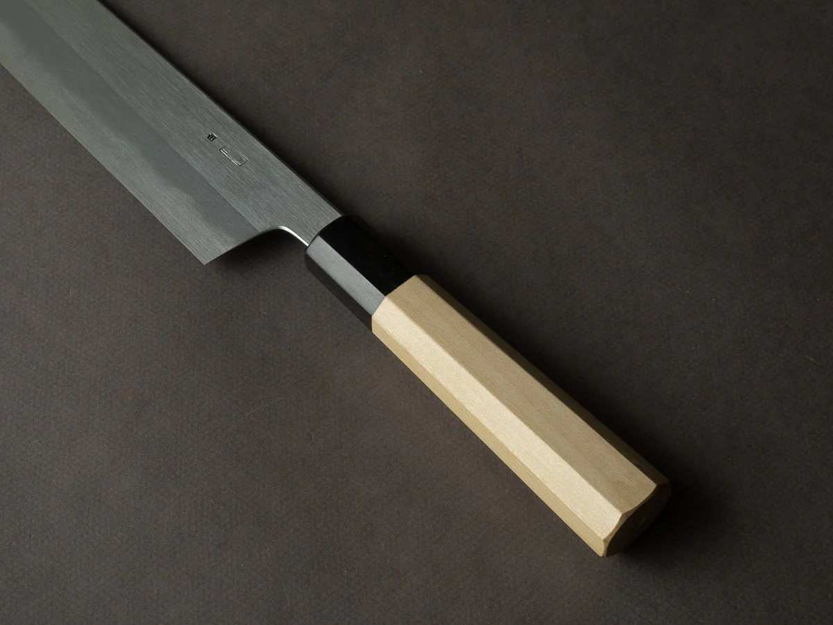 Sakai Kikumori - Kikuzuki Kasumi - White #2 - 270mm Kiritsuke Gyuto - Ho Wood Handle - Image 4