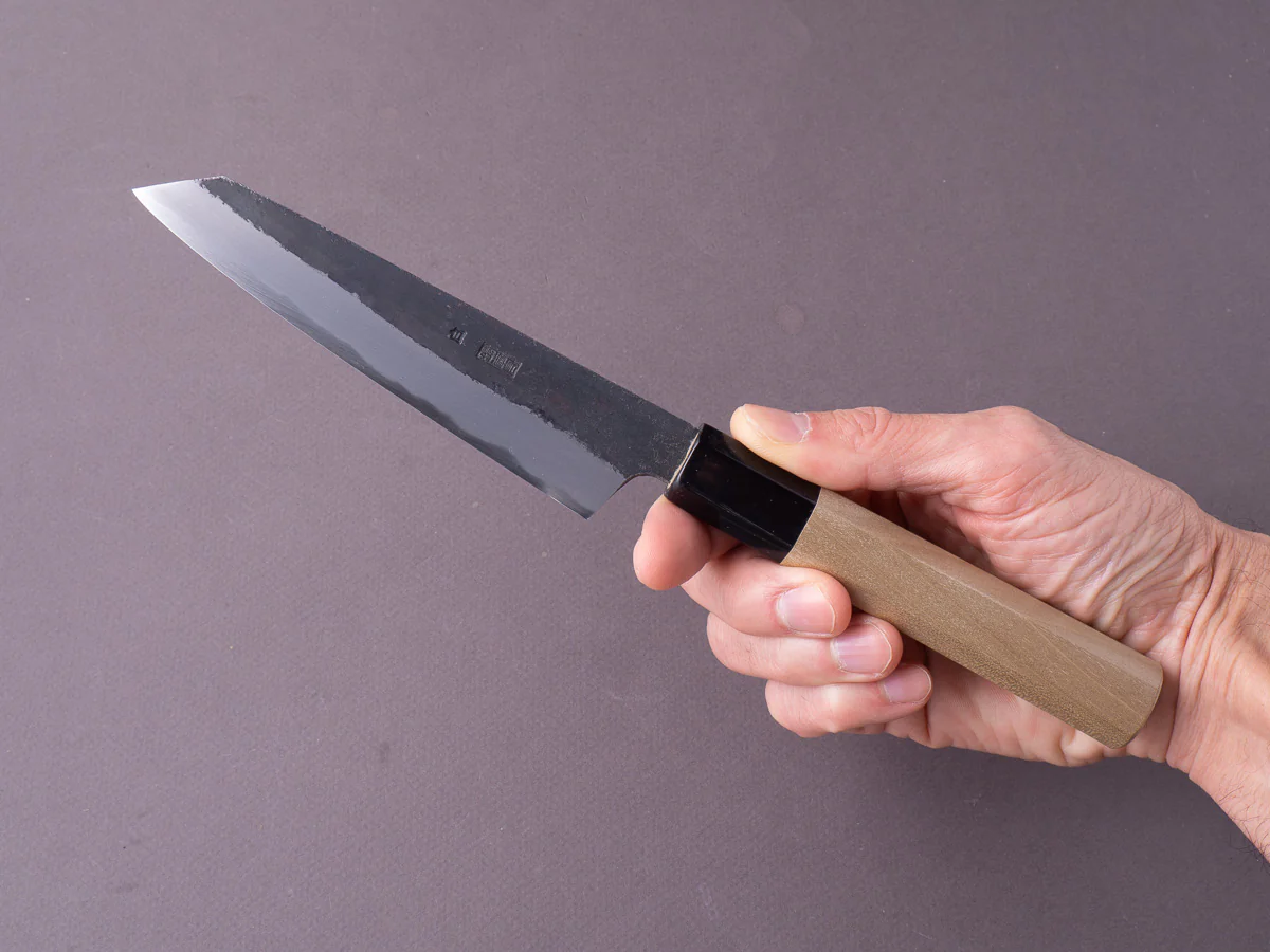 Sakai Kikumori - Kikuzuki Kuro - White #2 - Kiritsuke Petty - 135mm - Magnolia Handle - Image 2