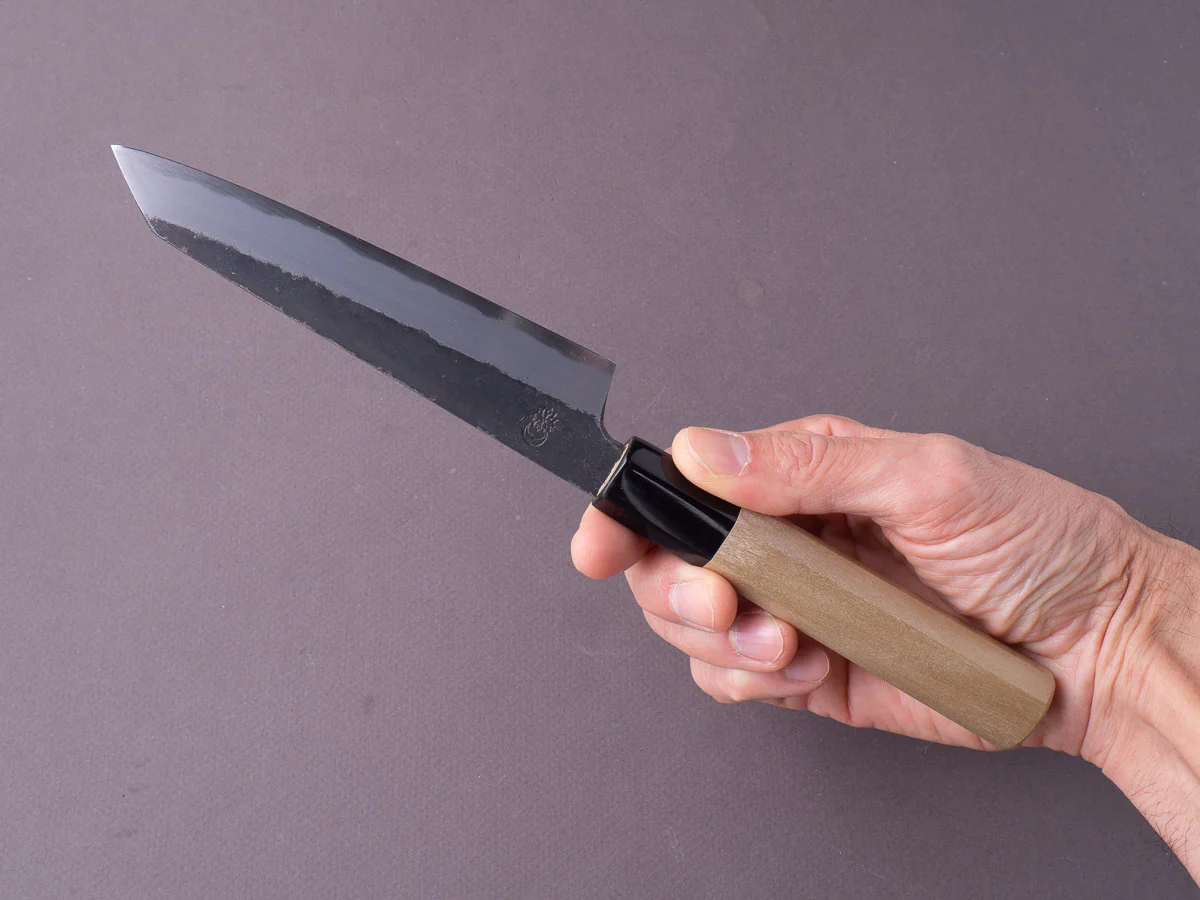 Sakai Kikumori - Kikuzuki Kuro - White #2 - Kiritsuke Petty - 135mm - Magnolia Handle - Image 3