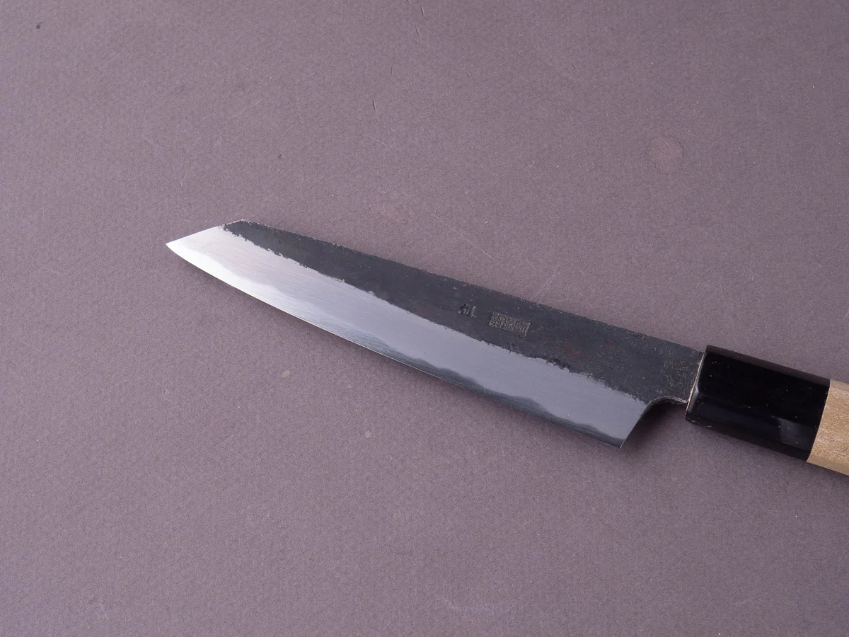 Sakai Kikumori - Kikuzuki Kuro - White #2 - Kiritsuke Petty - 135mm - Magnolia Handle - Image 7
