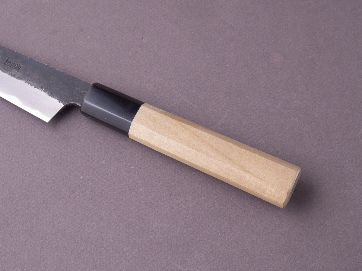 Sakai Kikumori - Kikuzuki Kuro - White #2 - Kiritsuke Petty - 135mm - Magnolia Handle - Image 9