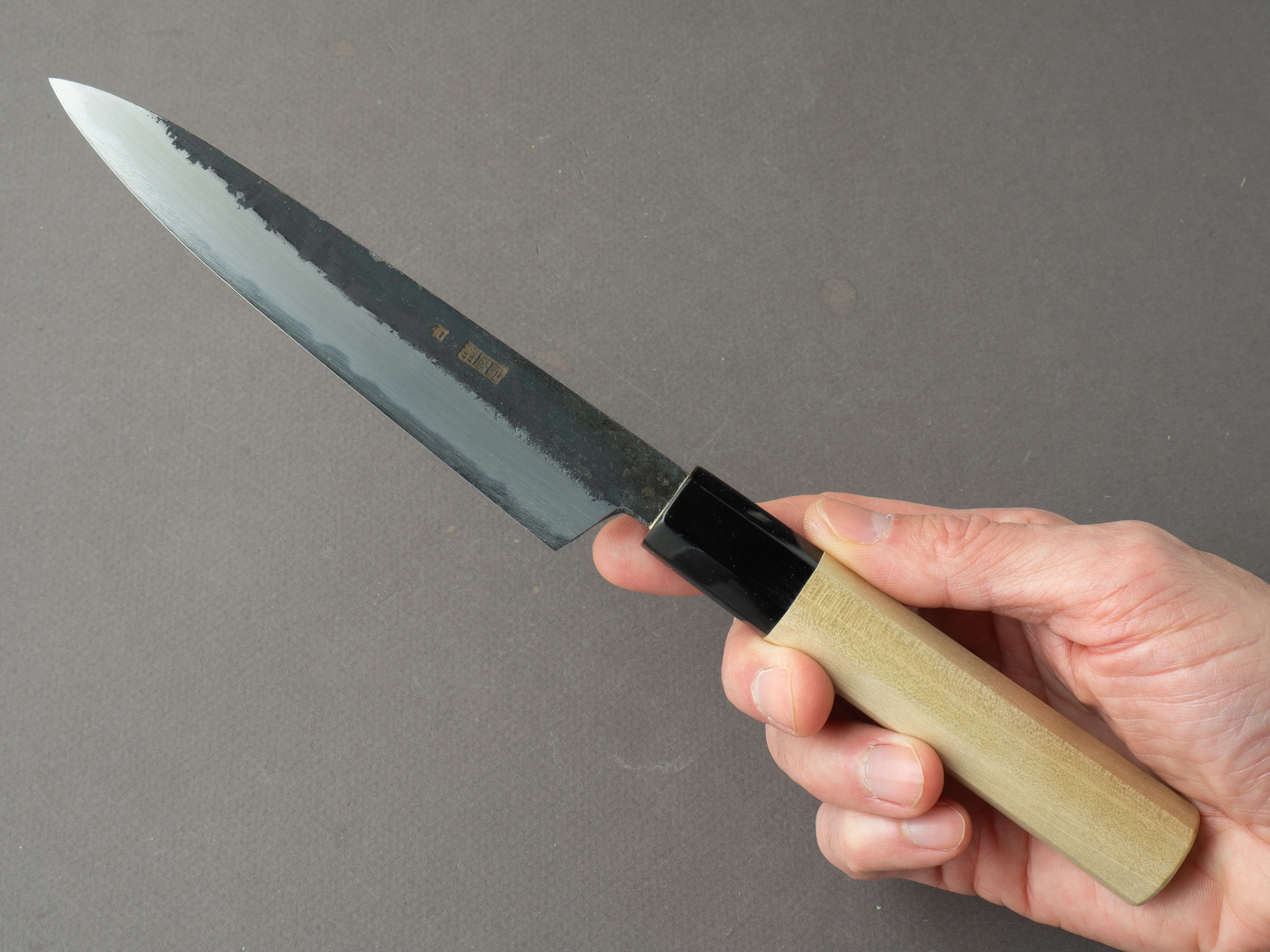 Sakai Kikumori - Kikuzuki Kuro - White #2 - Petty - 150mm - Magnolia Handle - Image 6
