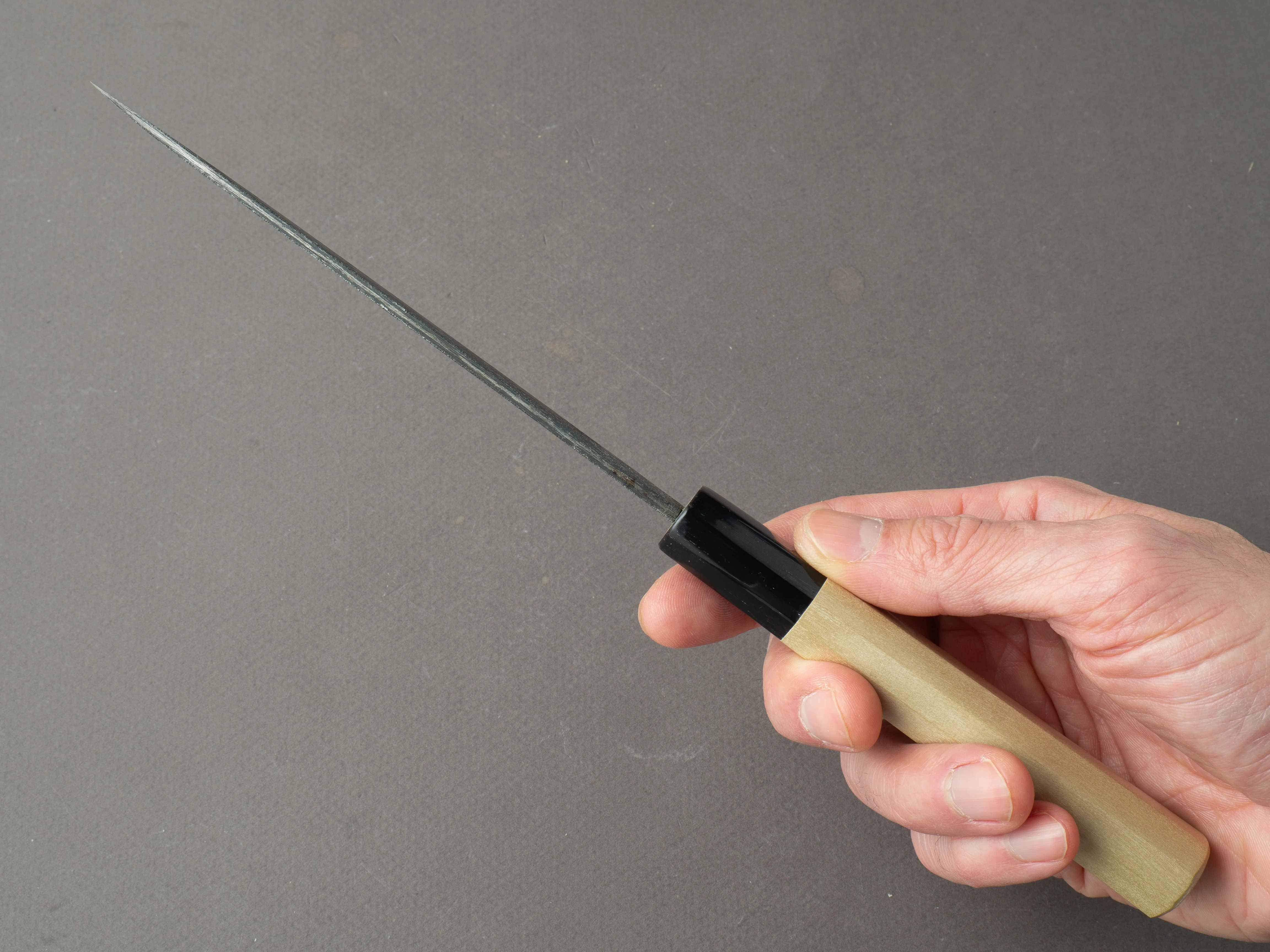 Sakai Kikumori - Kikuzuki Kuro - White #2 - Petty - 150mm - Magnolia Handle - Image 8
