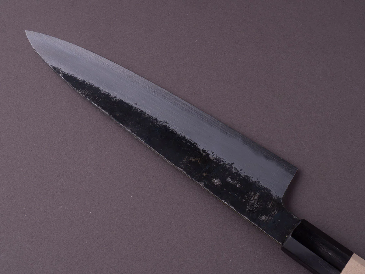Sakai Kikumori - Kikuzuki Kuro - White #2 - Gyuto - 240mm - Magnolia Handle - Image 3
