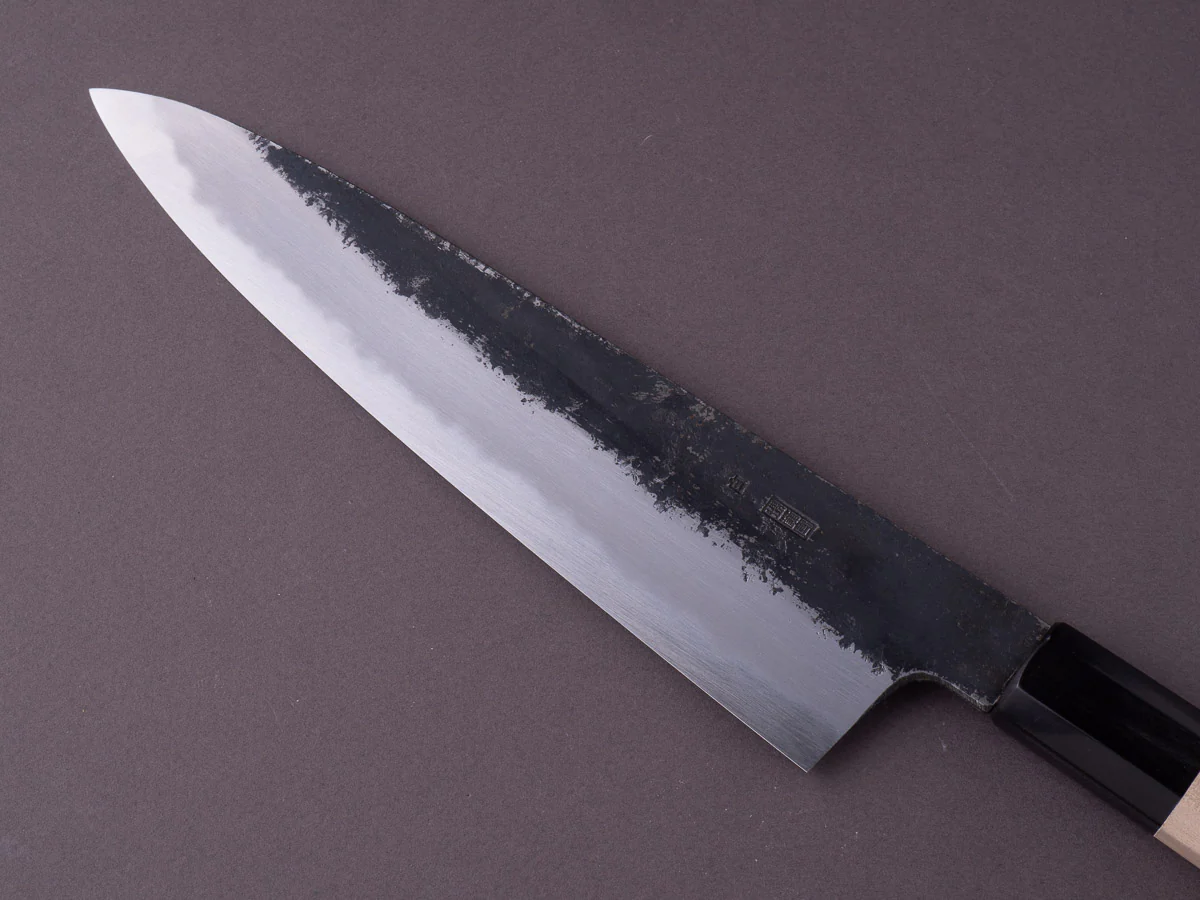 Sakai Kikumori - Kikuzuki Kuro - White #2 - Gyuto - 240mm - Magnolia Handle - Image 5
