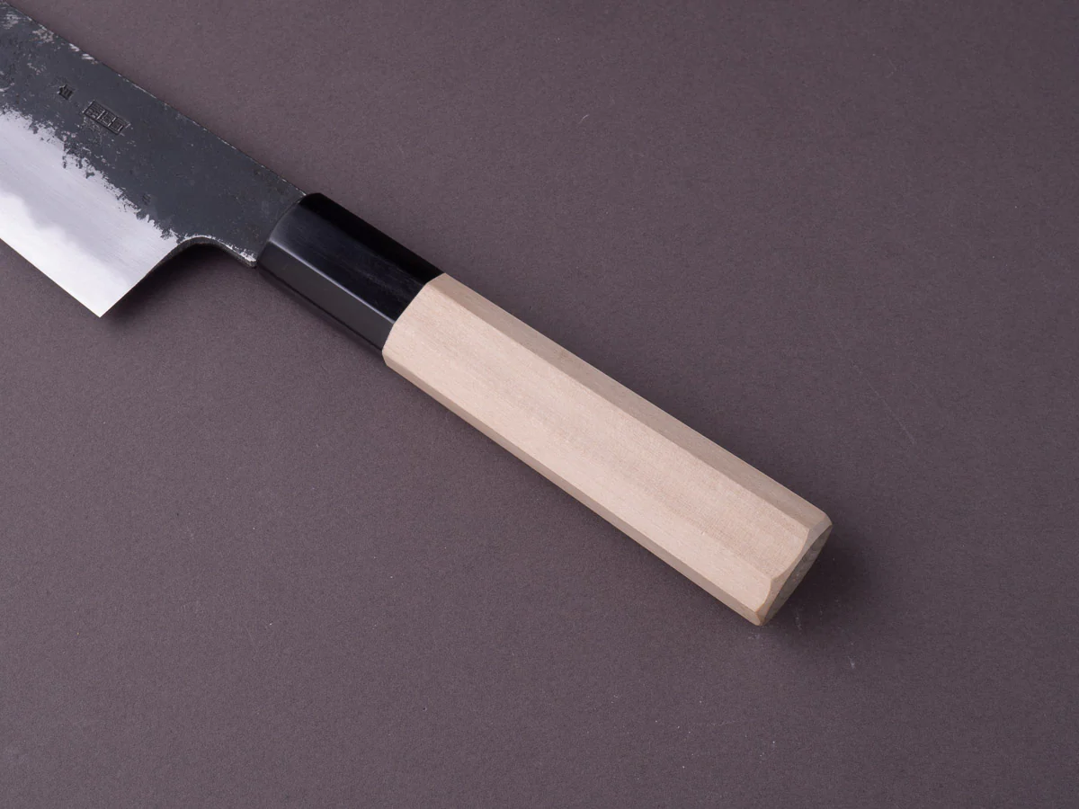 Sakai Kikumori - Kikuzuki Kuro - White #2 - Gyuto - 240mm - Magnolia Handle - Image 6