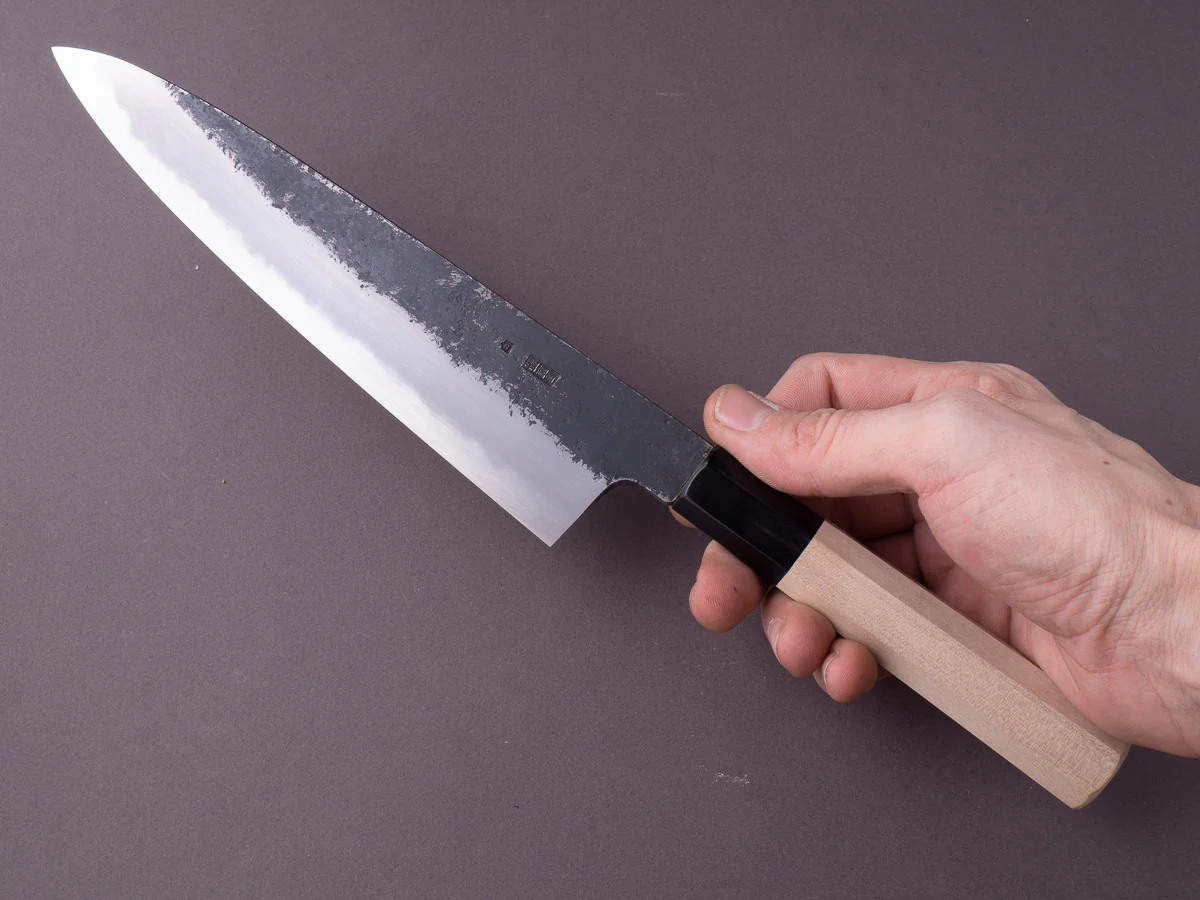 Sakai Kikumori - Kikuzuki Kuro - White #2 - Gyuto - 240mm - Magnolia Handle - Image 7
