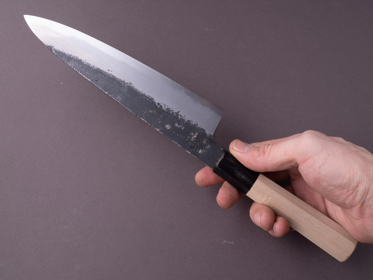 Sakai Kikumori - Kikuzuki Kuro - White #2 - Gyuto - 240mm - Magnolia Handle - Image 8