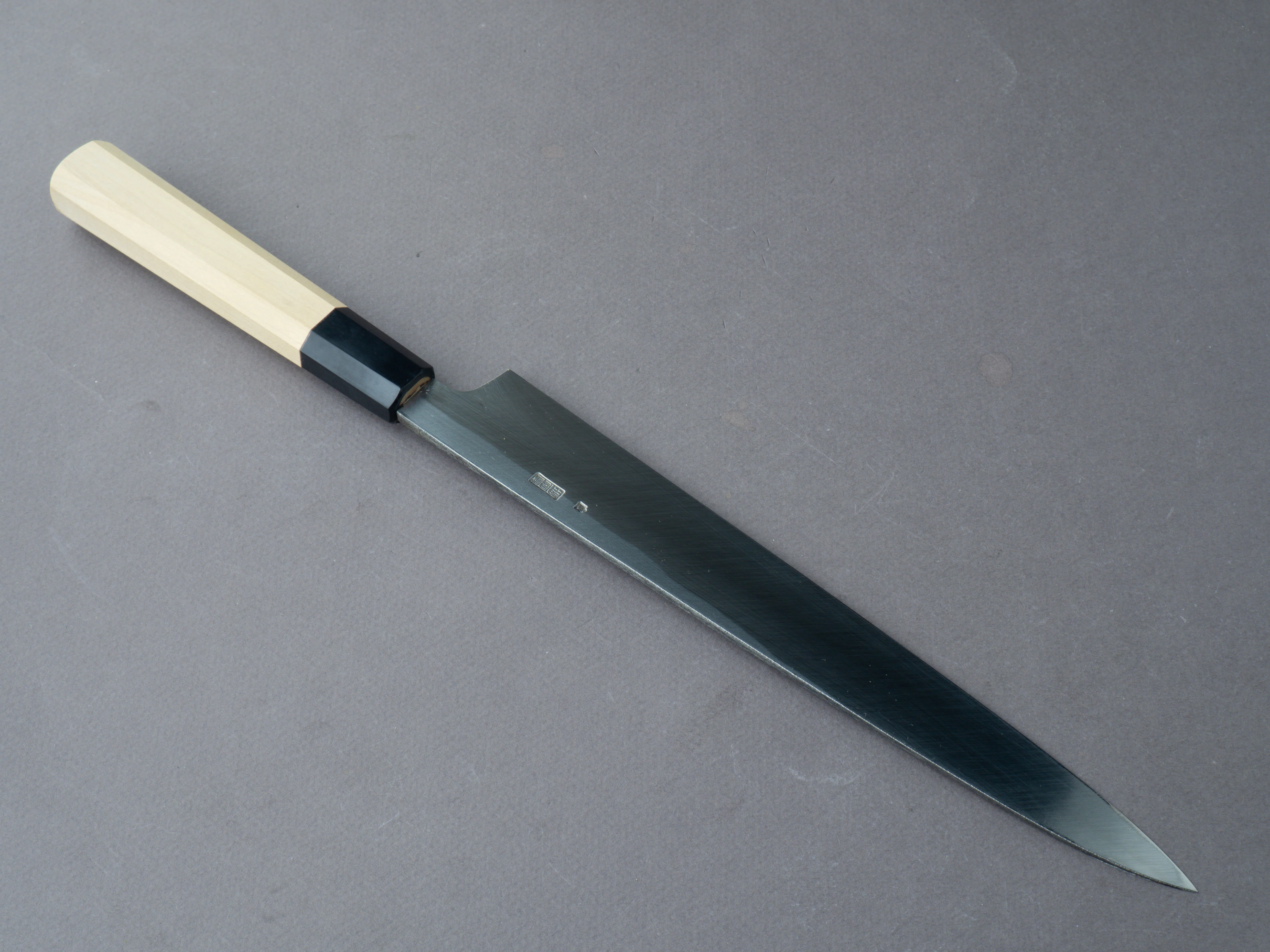 Sakai Kikumori - Kikuzuki Kuro - White #2 - Yanagiba - 240mm - Magnolia Handle - Image 2