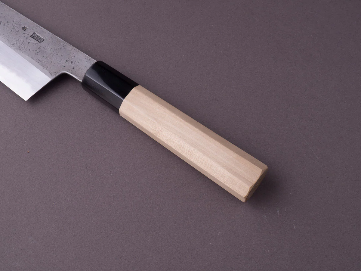Sakai Kikumori - Kikuzuki Rin - White #2 - Nashiji - Gyuto - 210mm - Magnolia Handle - Image 6