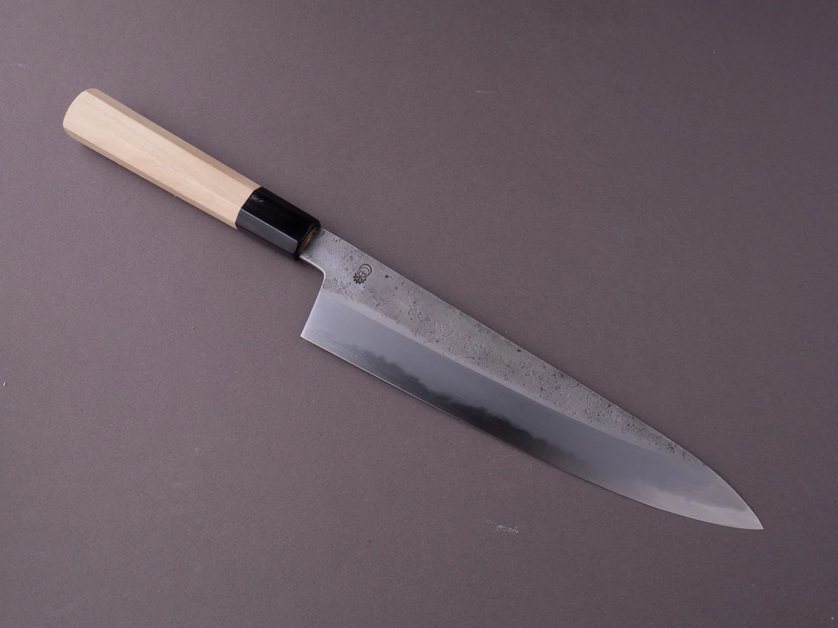 Sakai Kikumori - Kikuzuki Rin - White #2 - Nashiji - Gyuto - 210mm - Magnolia Handle - Image 7