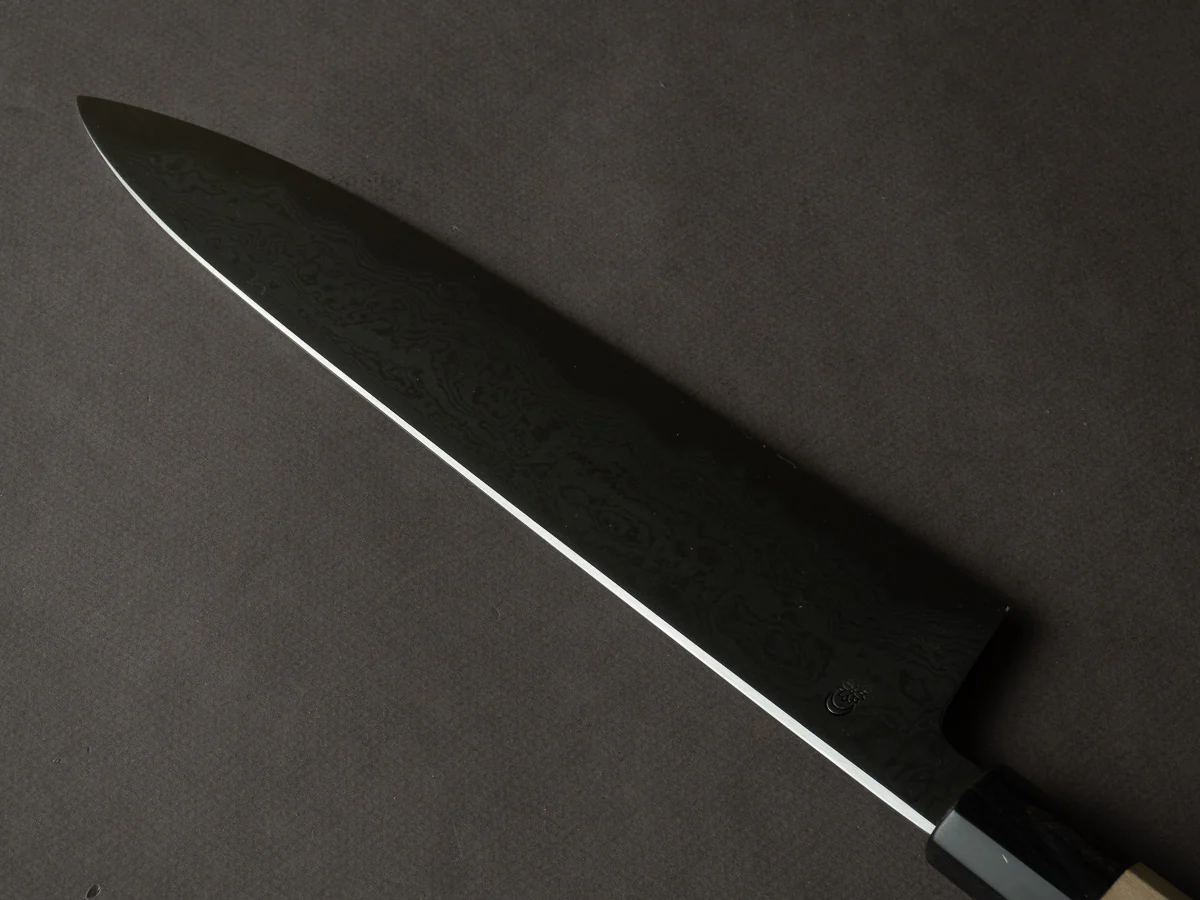 Sakai Kikumori - Kikuzuki Uzu - Blue #1 - Damascus - Gyuto - 270mm - Magnolia Handle - Image 3