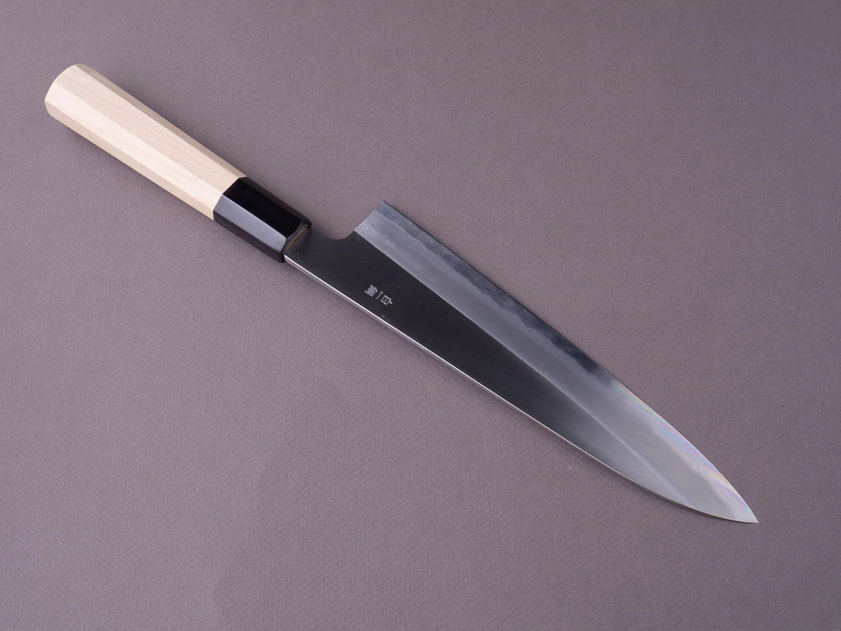 Sakai Kikumori - Nakagawa Stainless Clad - White #1 - 210mm Gyuto - Magnolia Handle - Image 2
