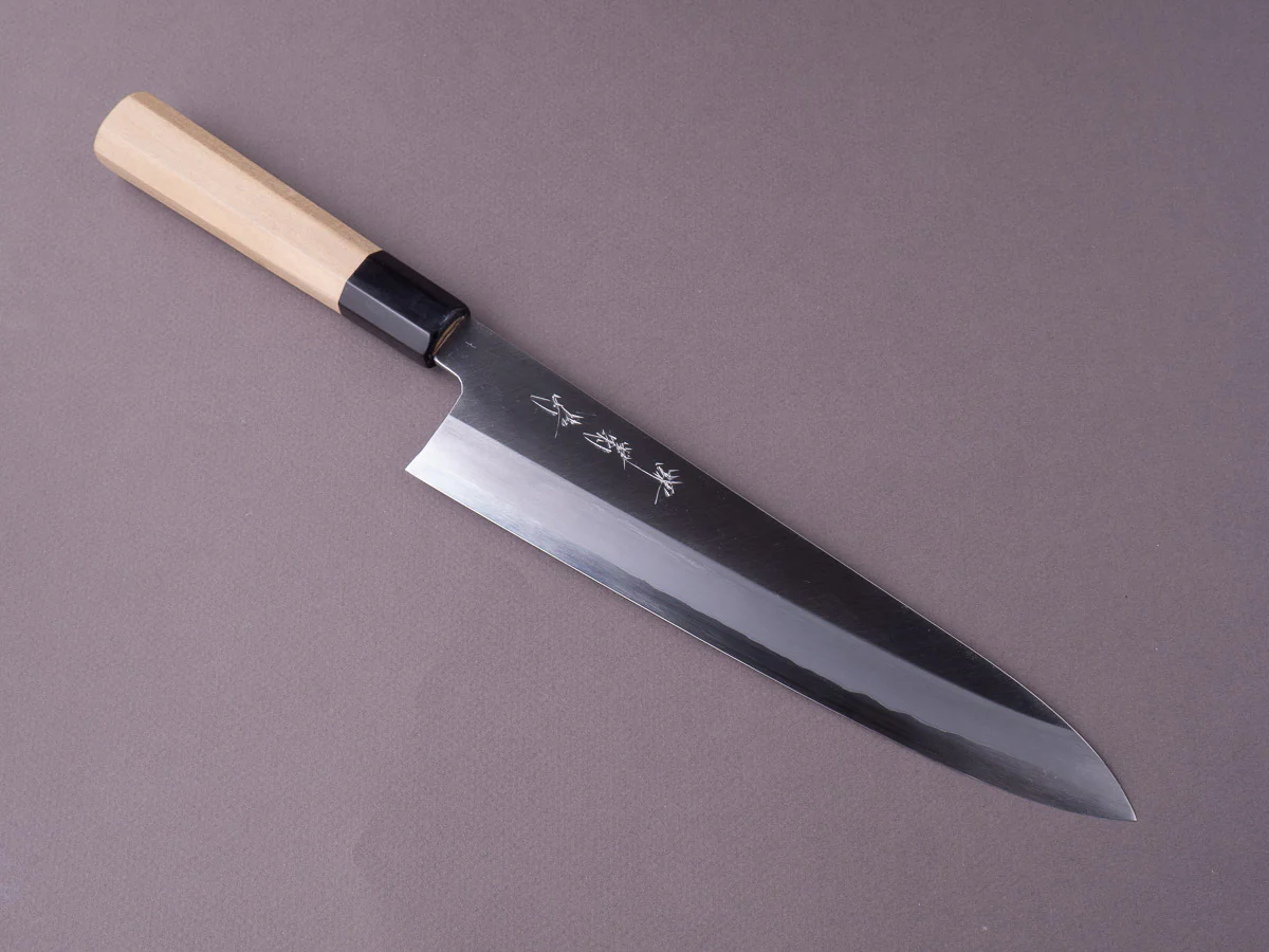 Sakai Kikumori - Nakagawa Stainless Clad - White #1 - 240mm Gyuto - Magnolia Handle