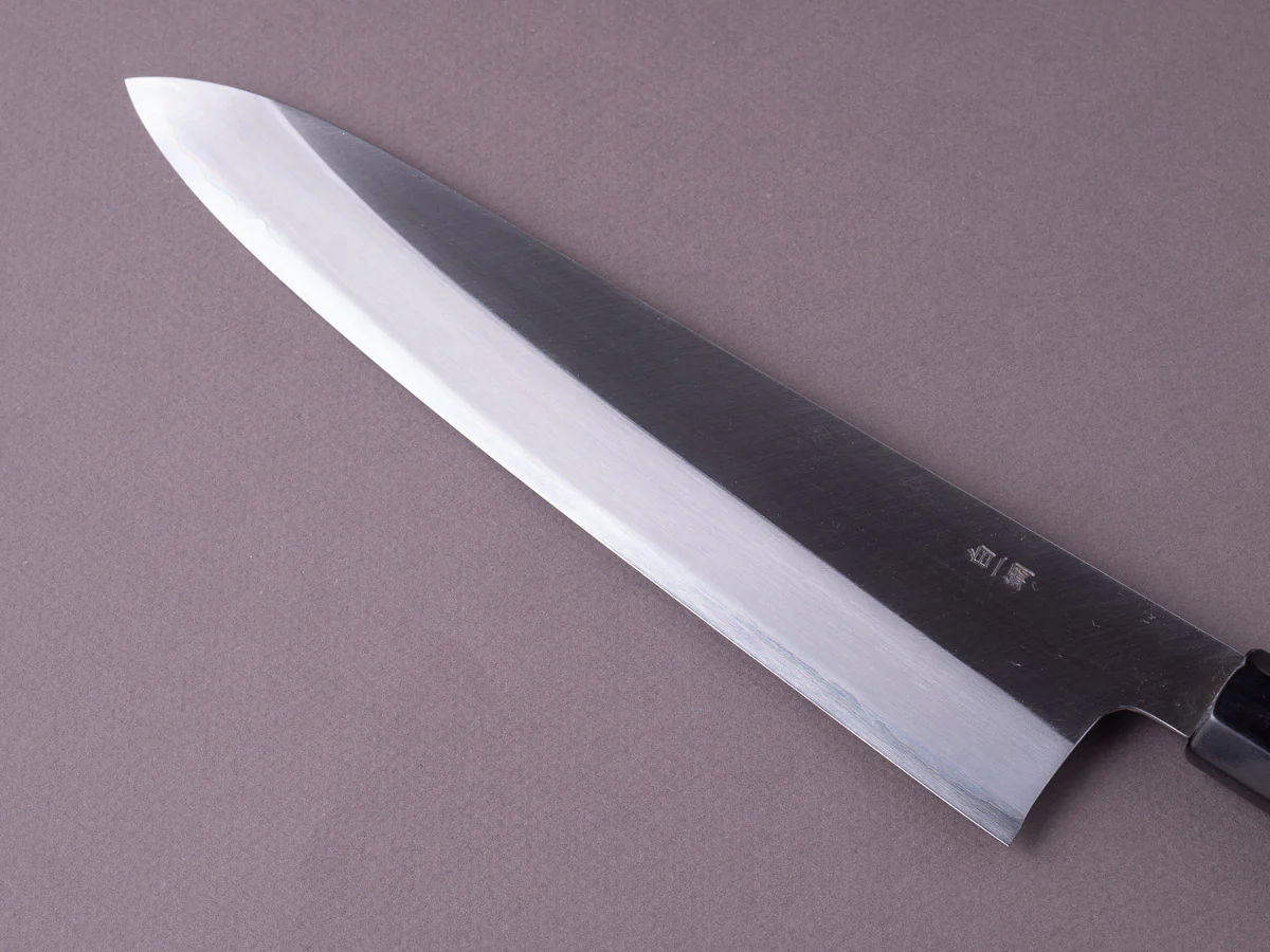 Sakai Kikumori - Nakagawa Stainless Clad - White #1 - 240mm Gyuto - Magnolia Handle - Image 4