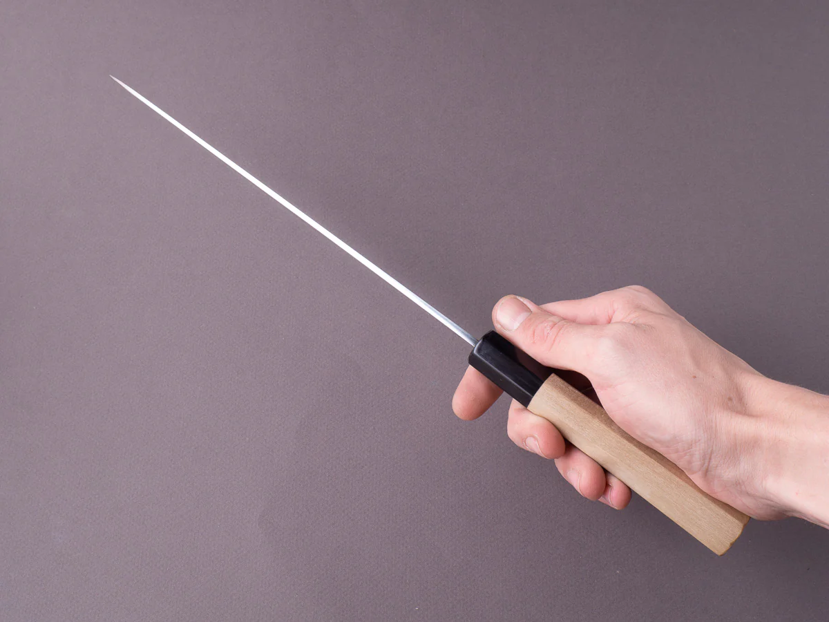 Sakai Kikumori - Nakagawa Stainless Clad - White #1 - 240mm Gyuto - Magnolia Handle - Image 8