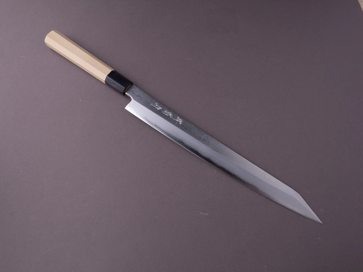 Sakai Kikumori - Nakagawa - VG10 - Damascus - 300mm Kiritsuke Yanagiba - Magnolia Handle