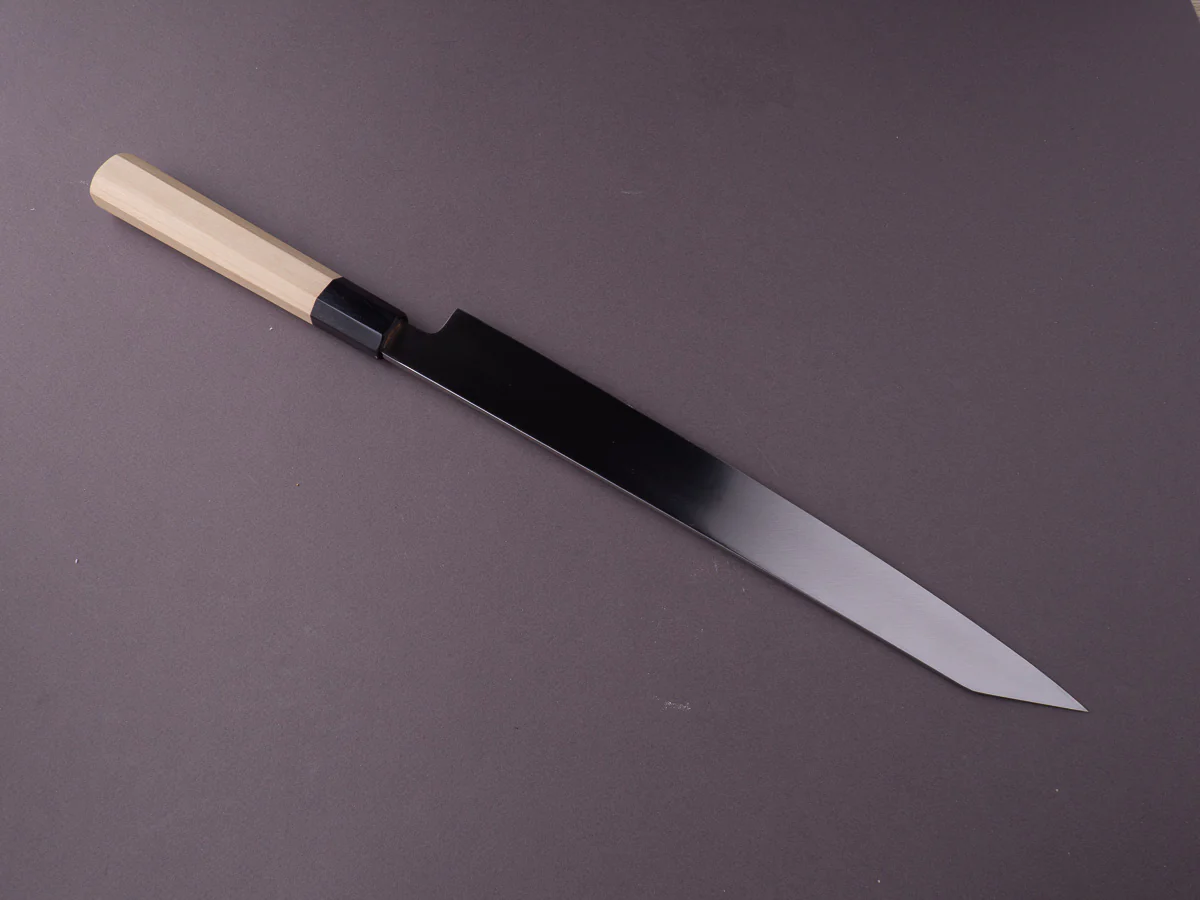 Sakai Kikumori - Nakagawa - VG10 - Damascus - 300mm Kiritsuke Yanagiba - Magnolia Handle - Image 3