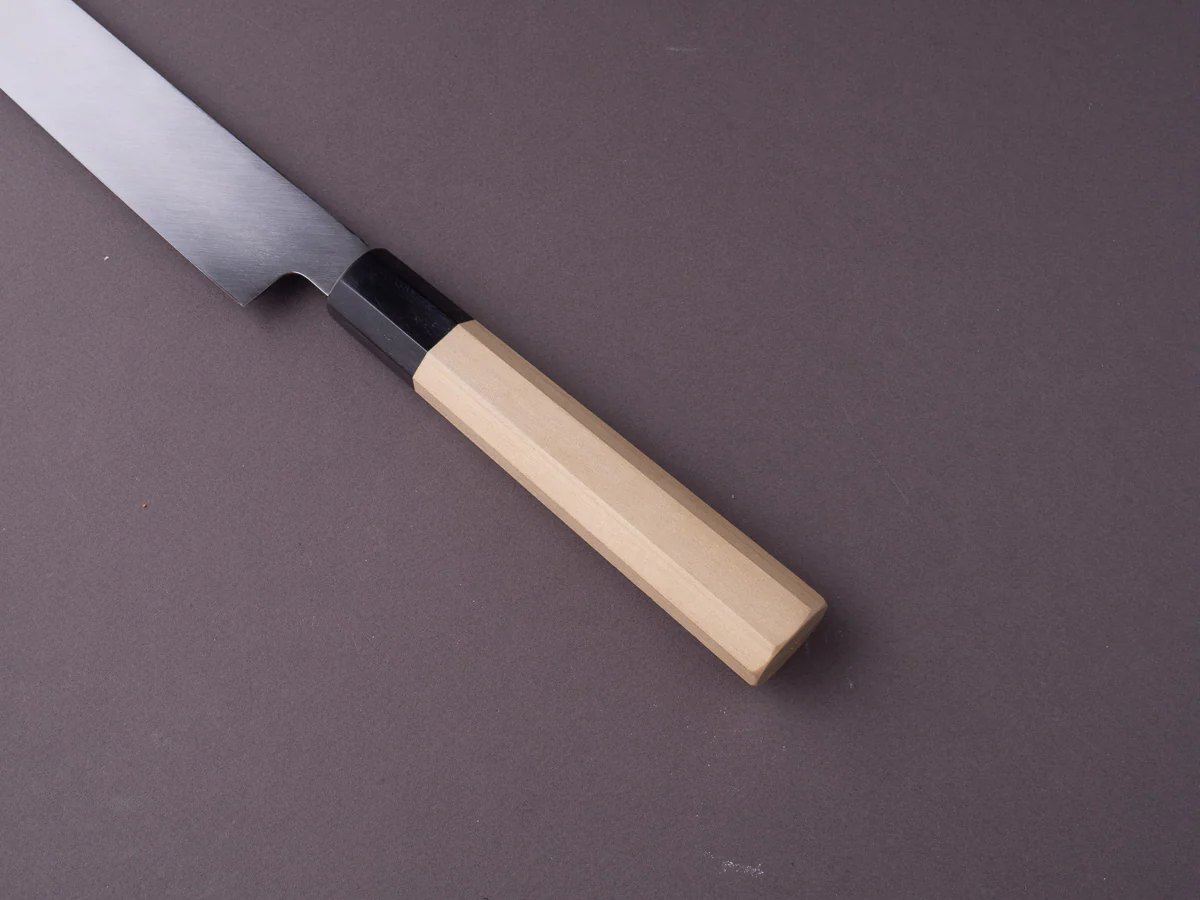 Sakai Kikumori - Nakagawa - VG10 - Damascus - 300mm Kiritsuke Yanagiba - Magnolia Handle - Image 6