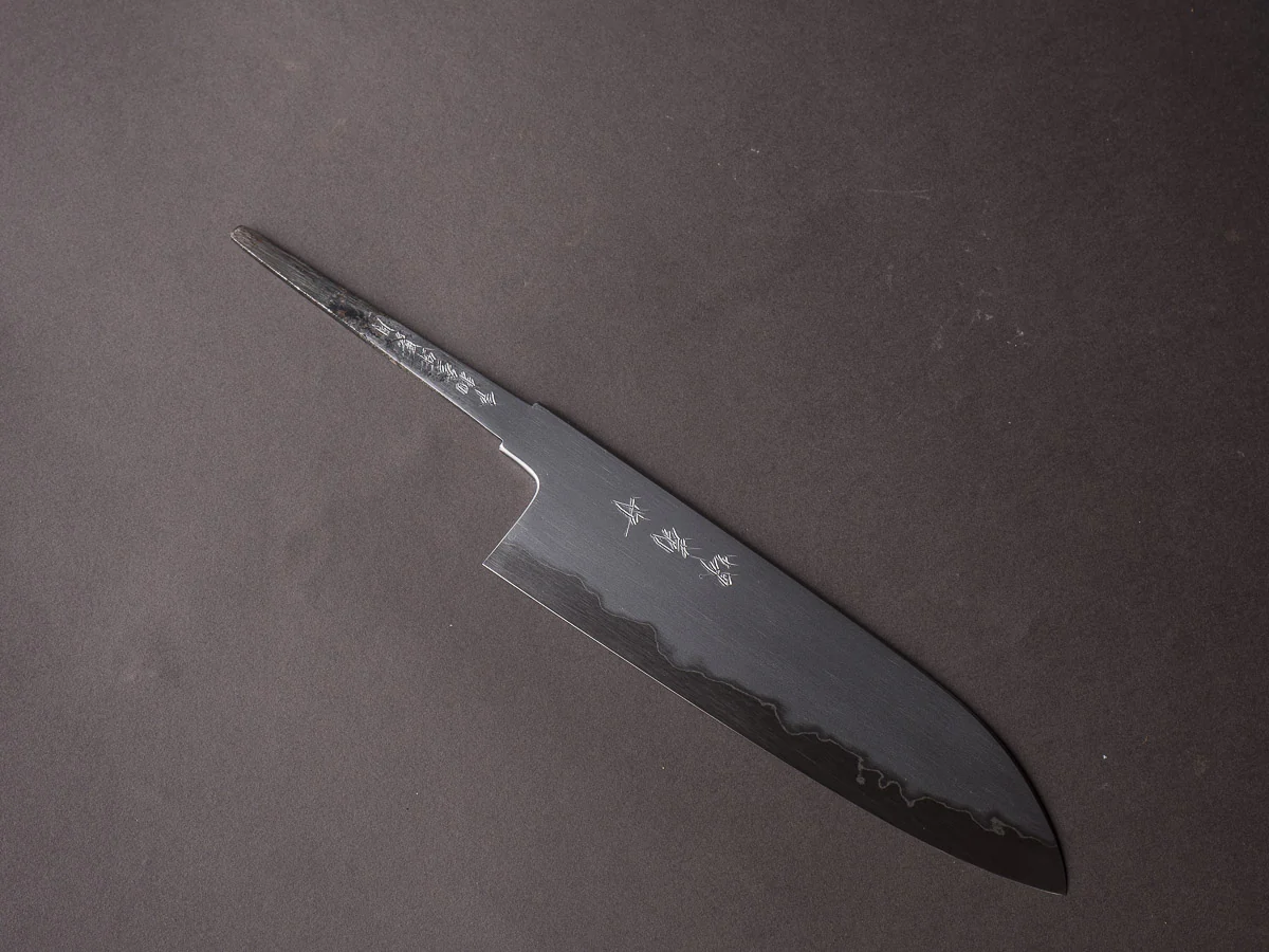 Sakai Kikumori - Super Blue - So-Bokashi - 180mm Santoku - No Handle - Tanaka Signed & Dated