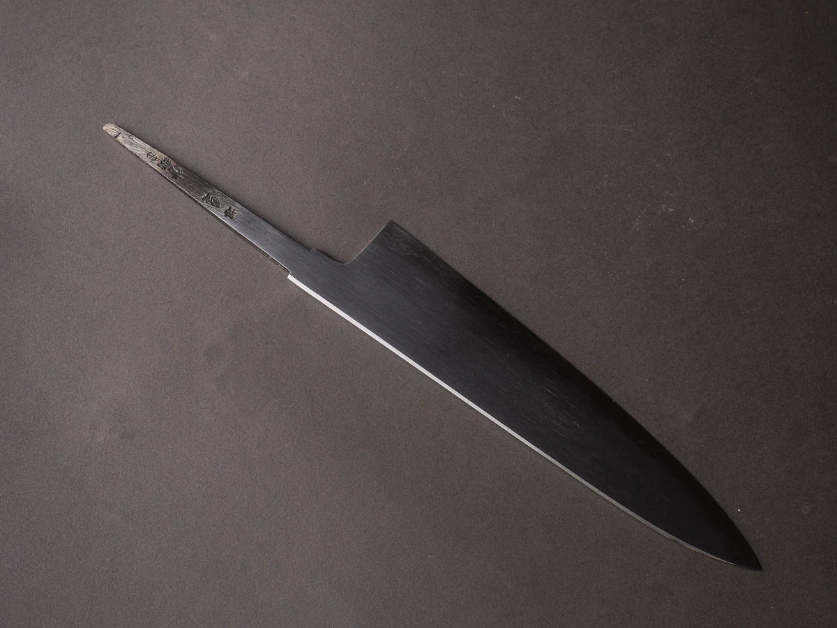 Sakai Kikumori - Tanaka Limited - Aogami Super - So-Bokashi - 210mm Gyuto - No Handle - Tanaka Signed & Dated Tang - Image 2