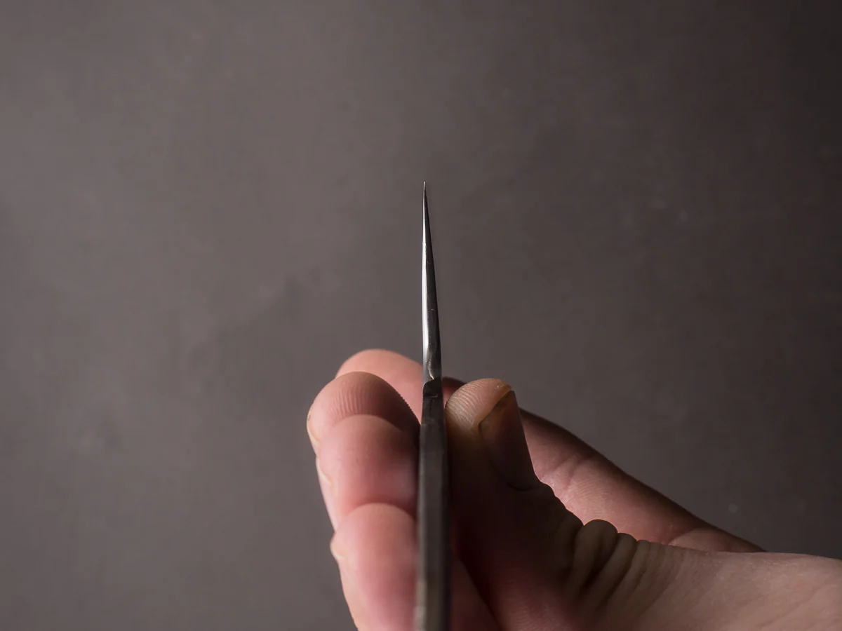 Sakai Kikumori - Tanaka Limited - Aogami Super - So-Bokashi - 210mm Gyuto - No Handle - Tanaka Signed & Dated Tang - Image 8
