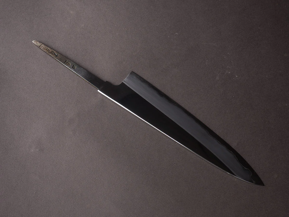 Sakai Kikumori - Tanaka Limited - Aogami Super - Mirror Polish - 210mm Gyuto - No Handle - Tanaka Signed & Dated Tang - Image 5