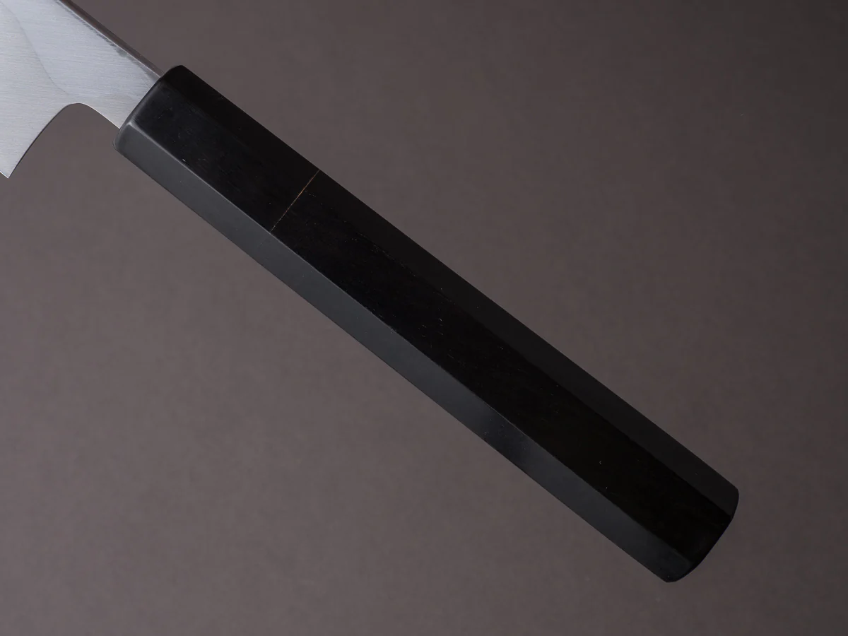 Sakai Kikumori - Blue #1 - 270mm Saber Yanagiba - Ebony Handle - Mirror Finish - Image 5