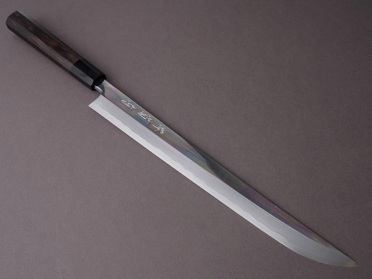 Sakai Kikumori - Blue #1 - 300mm Saber Yanagiba - Ebony Handle - Mirror Finish