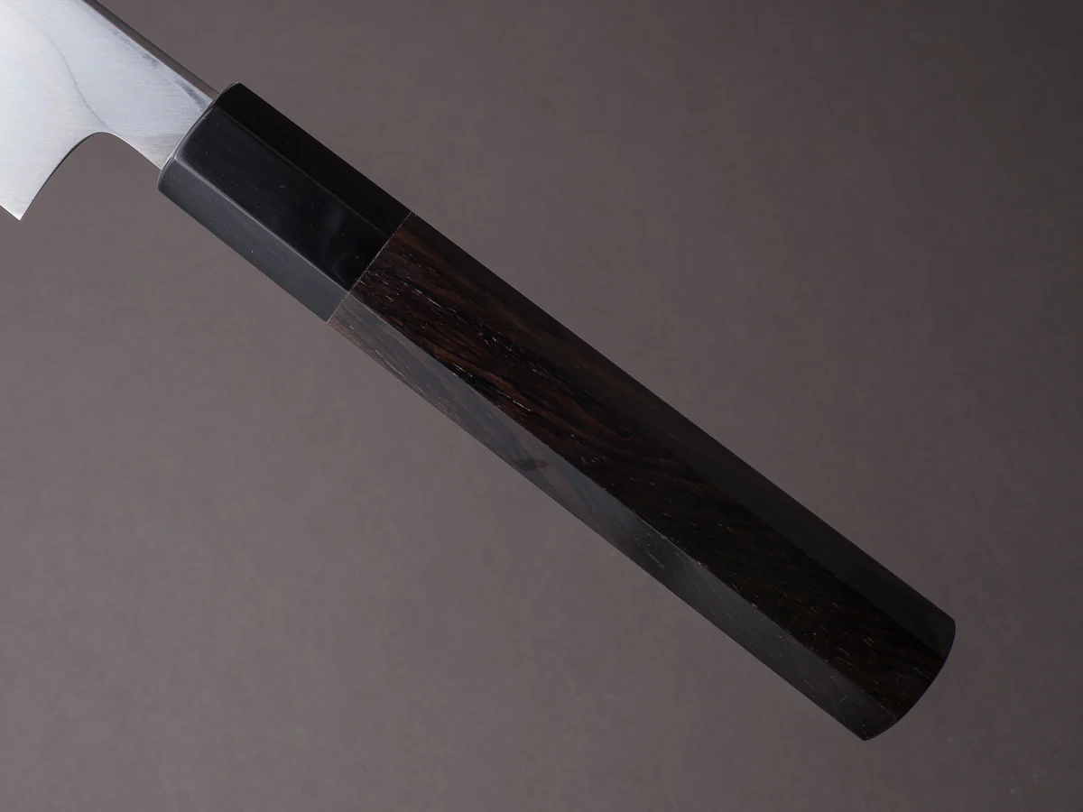 Sakai Kikumori - Blue #1 - 300mm Saber Yanagiba - Ebony Handle - Mirror Finish - Image 5