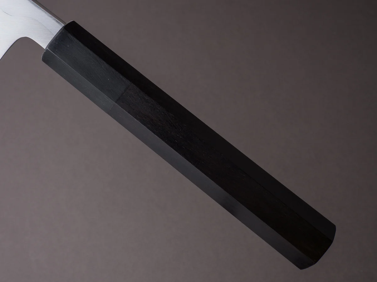 Sakai Kikumori - Blue #1 - 330mm Saber Yanagiba - Ebony Handle - Mirror Finish - Image 5