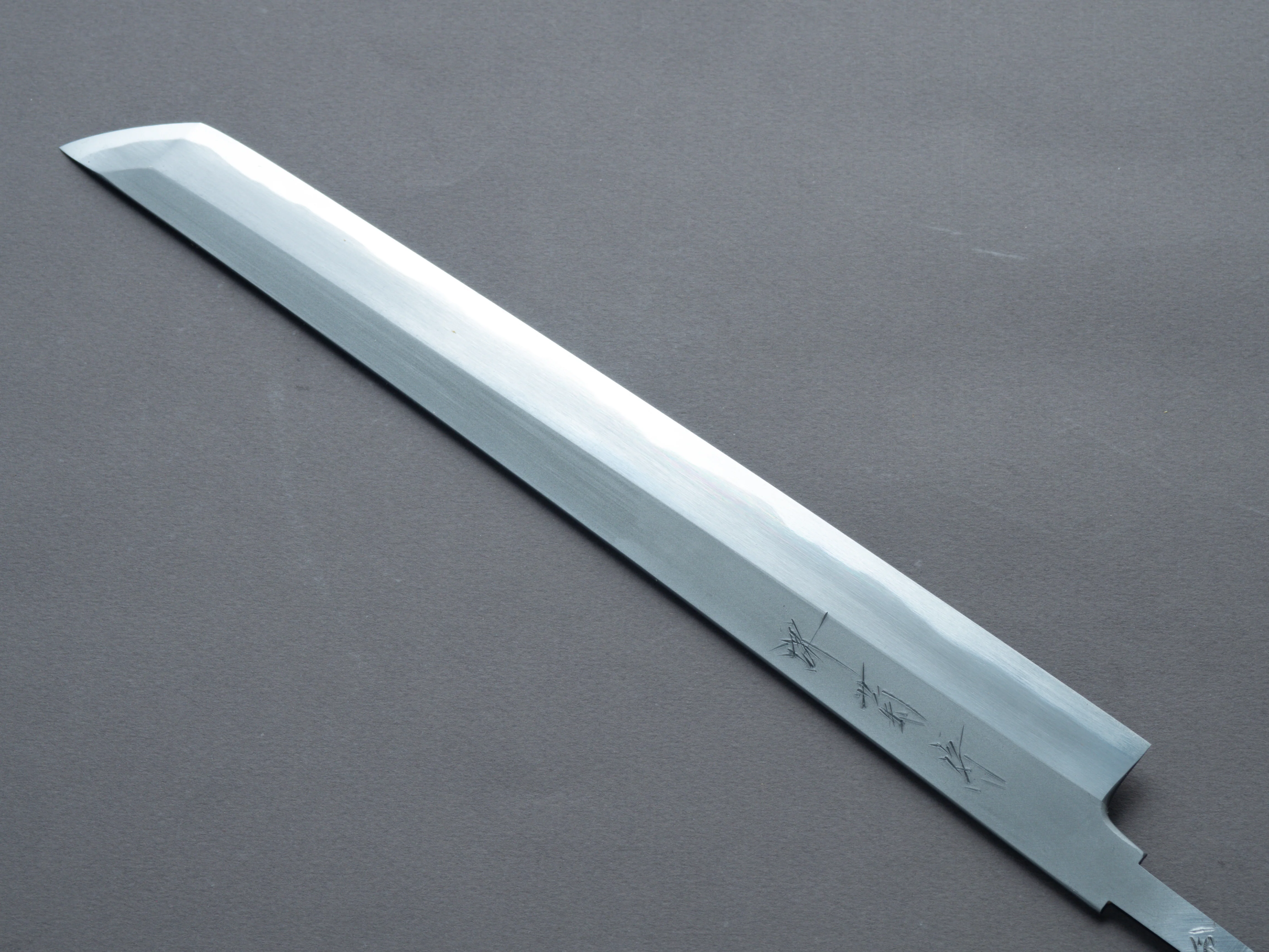 Sakai Kikumori - Tanaka - Blue Super - So-Bokashi x Kasumi - 285mm Sakimaru Takobiki - No Handle - Signed - Image 4